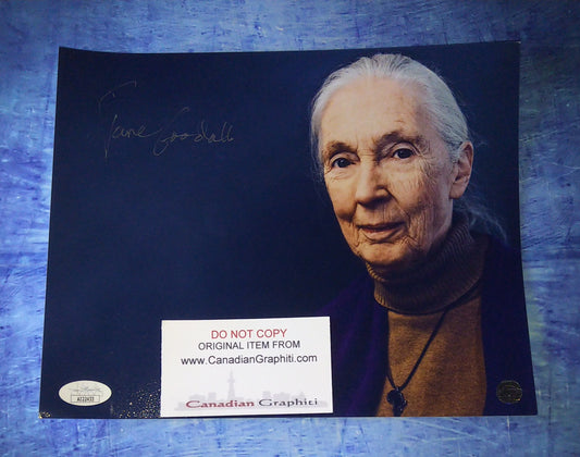 Jane Goodall Hand Signed Autograph 8x10 Photo JSA COA