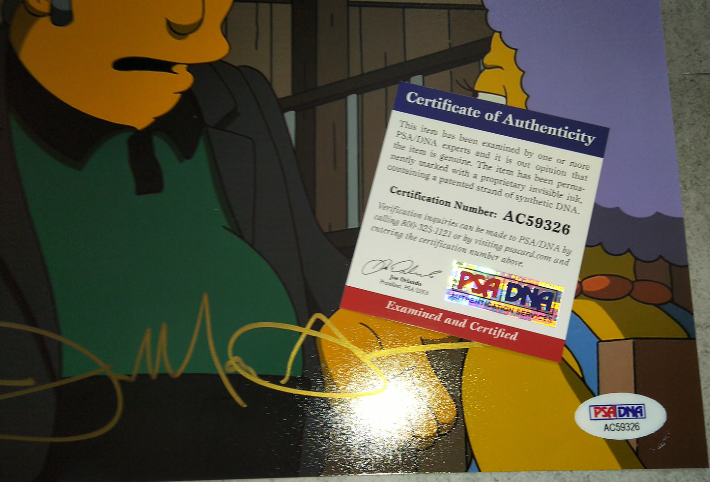 Joe Mantegna Hand Signed Autograph 8x10 Photo PSA COA The Simpsons