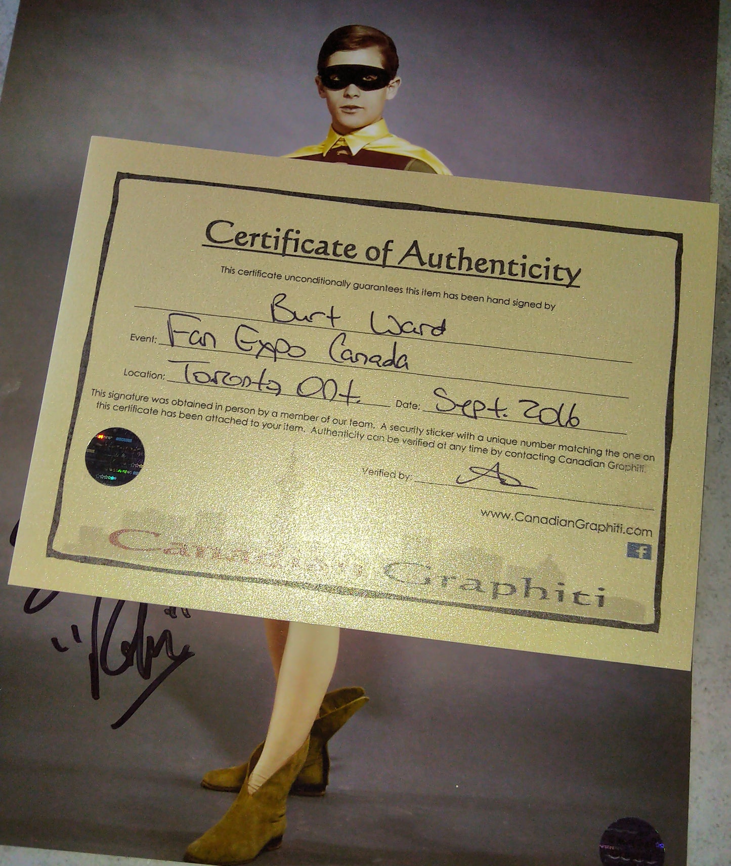 Burt Ward Hand Signed Autograph 8x10 Photo COA