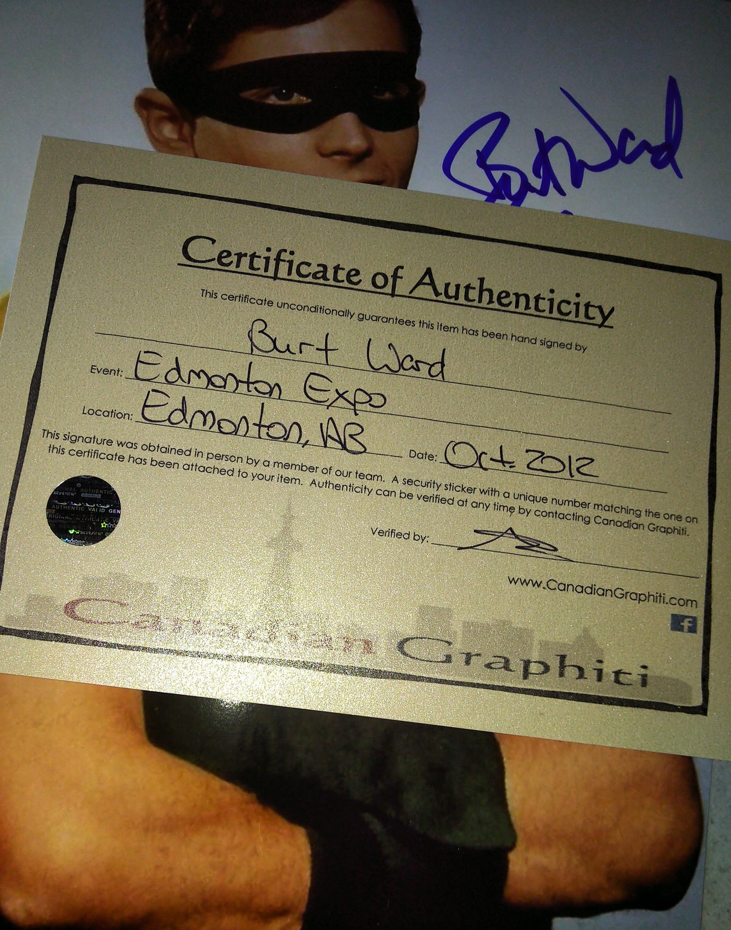 Burt Ward Hand Signed Autograph 8x10 Photo COA