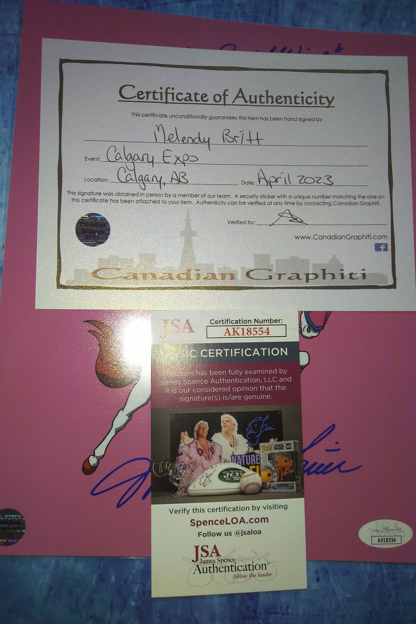 Melendy Britt Hand Signed Autograph 8x10 Photo COA + JSA She-ra