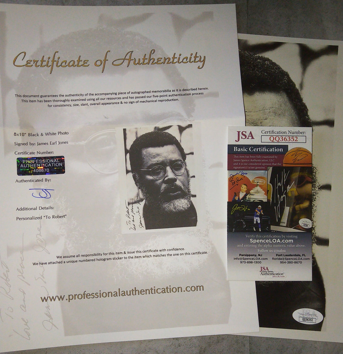 James Earl Jones Hand Signed Autograph 8x10 Photo COA + JSA