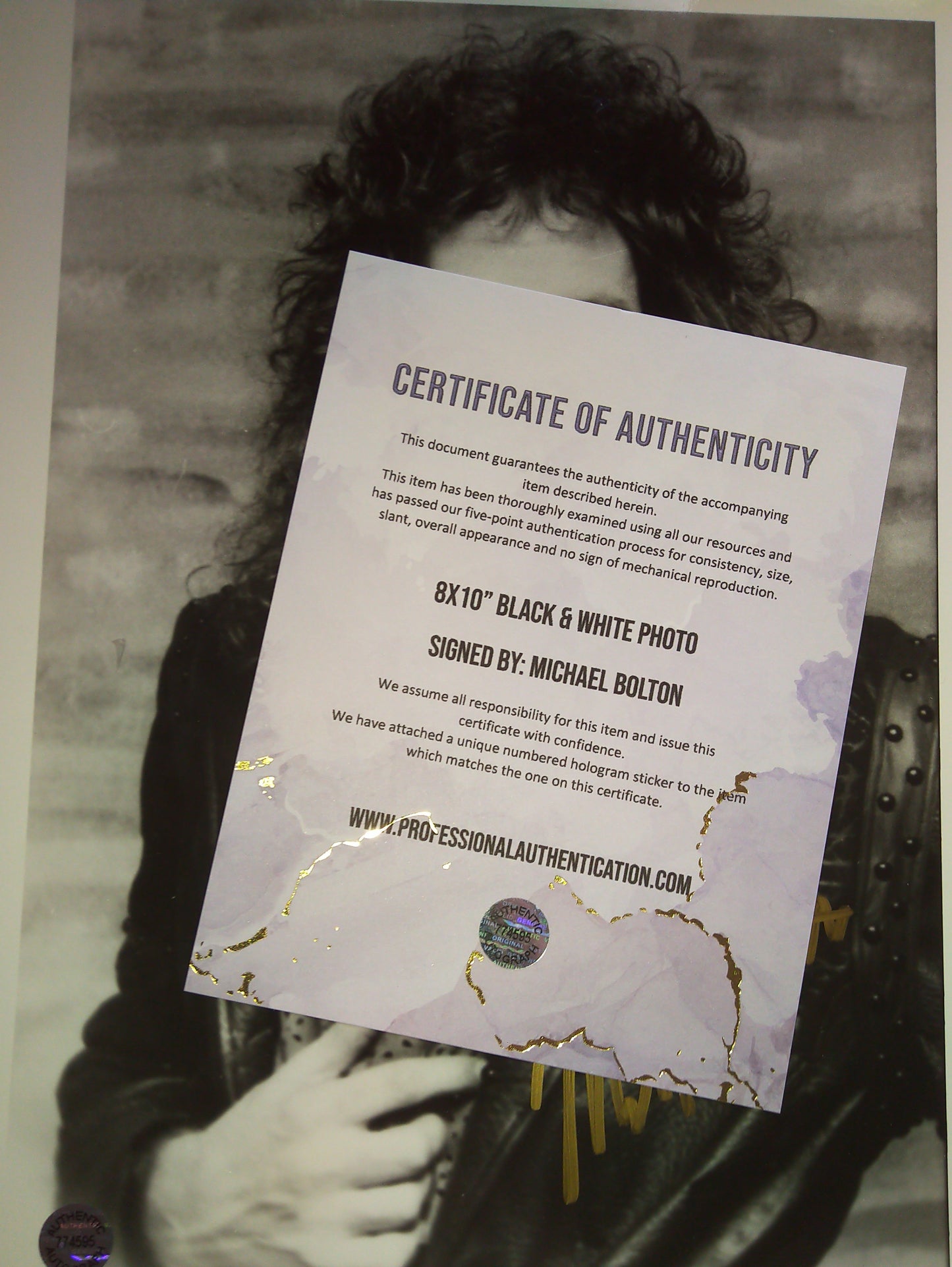 Michael Bolton Hand Signed Autograph 8x10 Photo COA