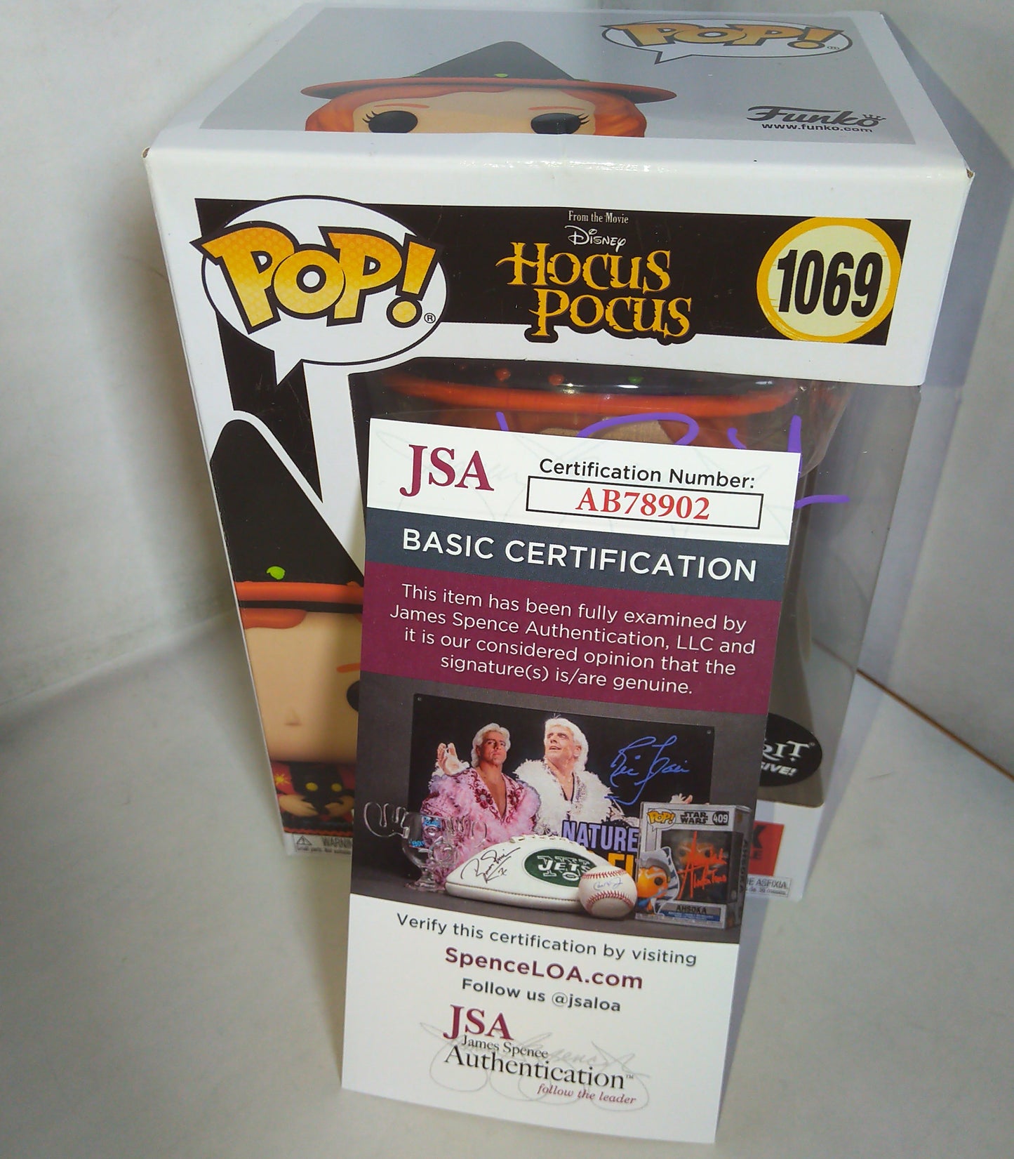 Thora Birch & James Marsden Hand Signed Autograph Hocus Pocus Funko Pop JSA COA