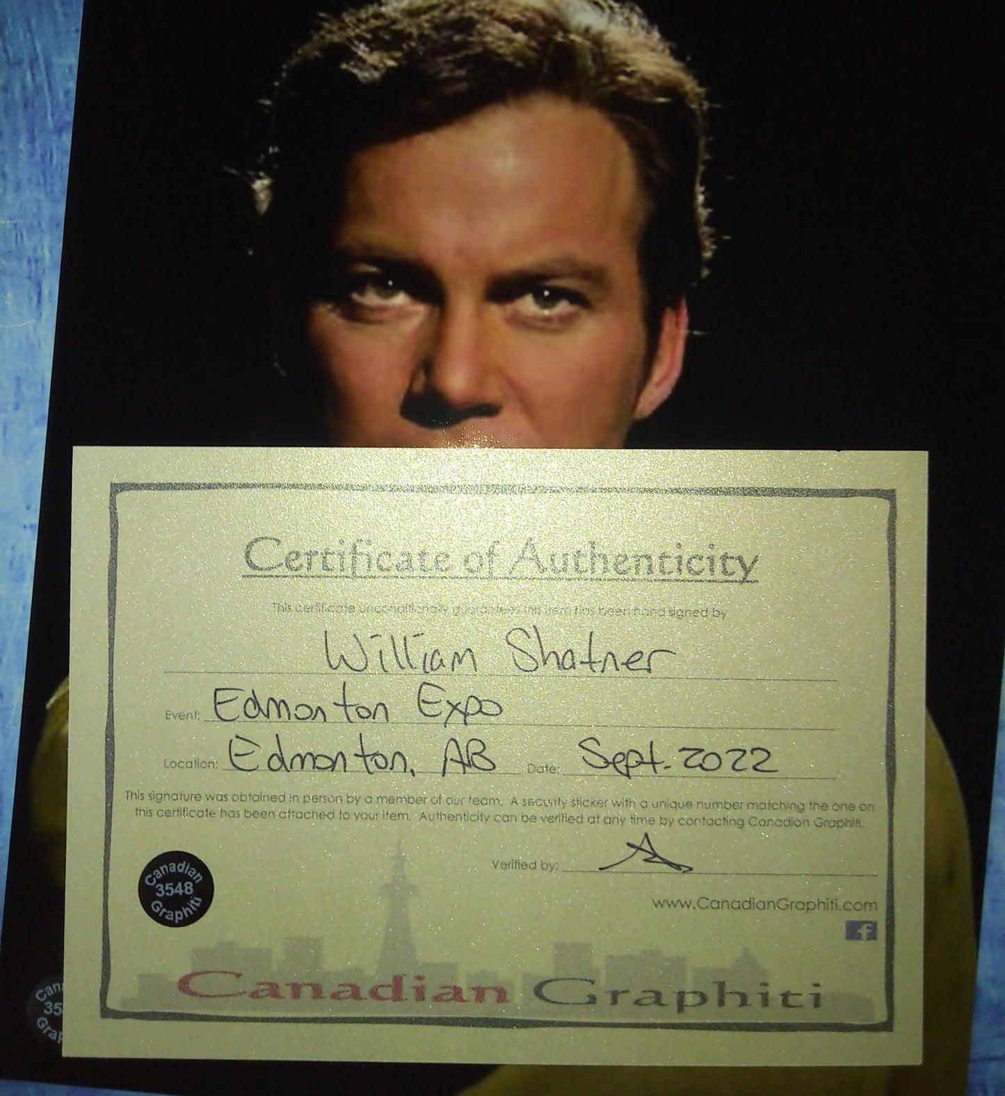 William Shatner Hand Signed Autograph 8x10 Photo COA Star Trek