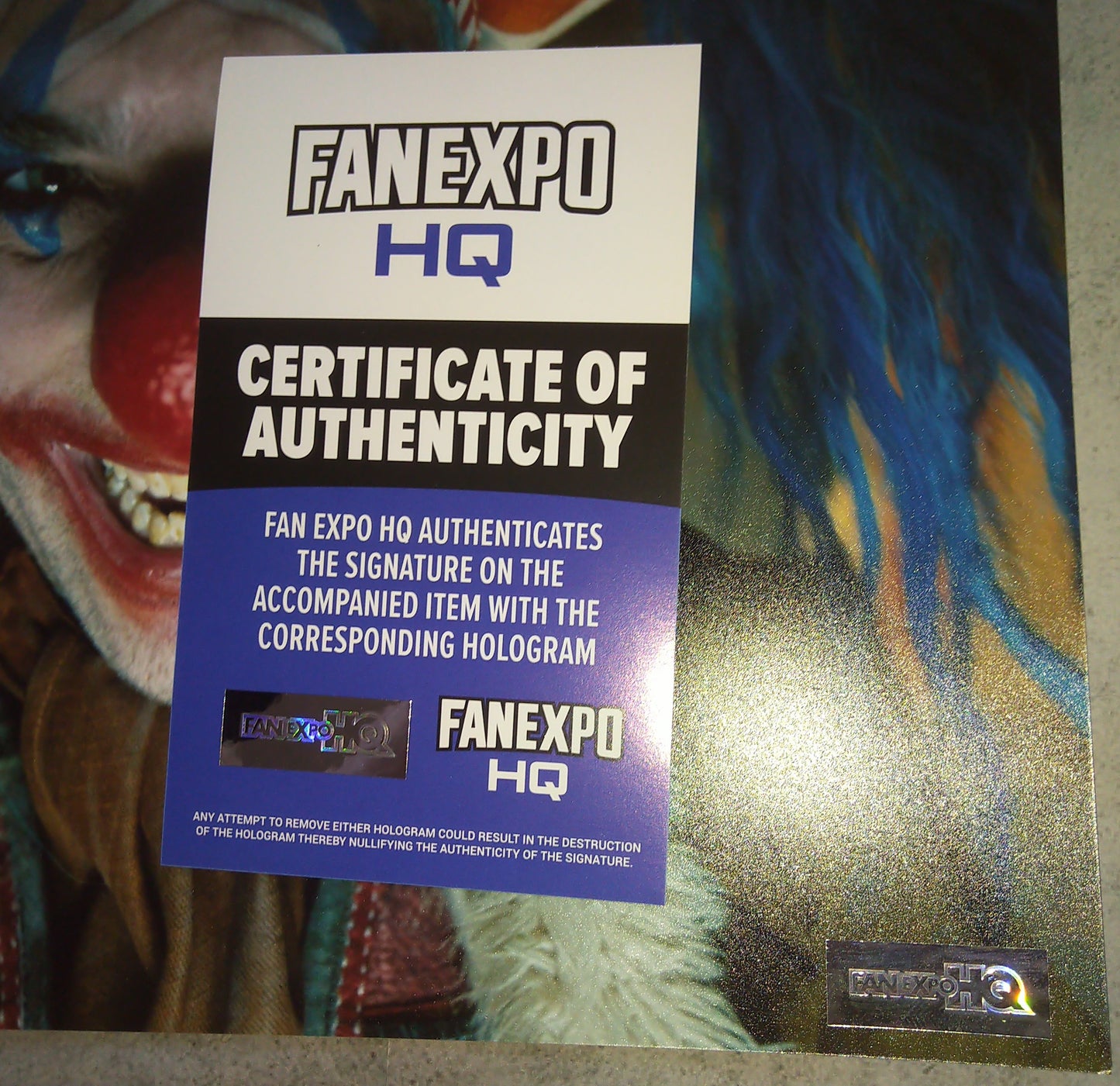 Jeff Ward Hand Signed Autograph 8x10 Photo COA One Piece