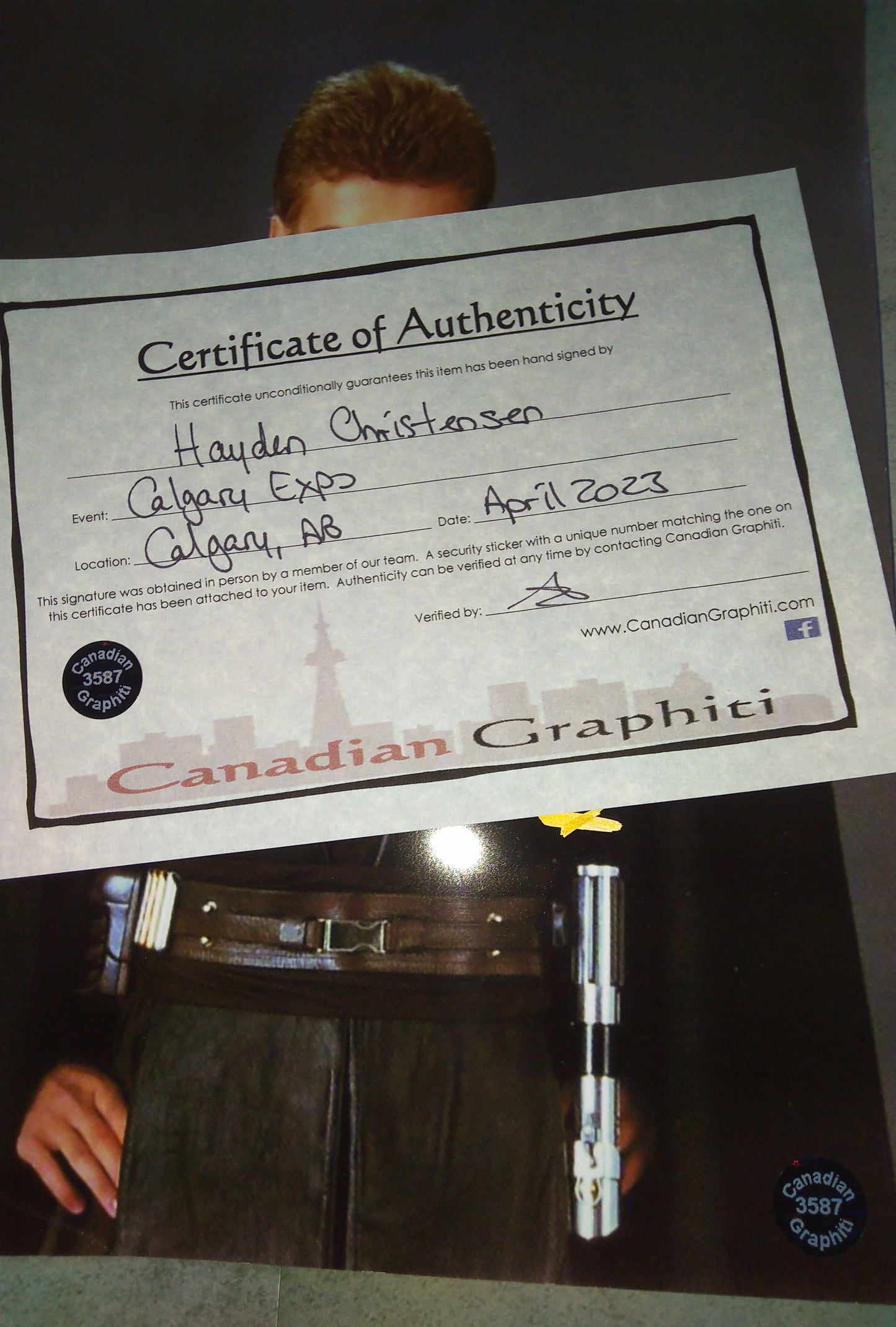 Hayden Christensen Hand Signed Autograph 8x10 Photo COA Star Wars