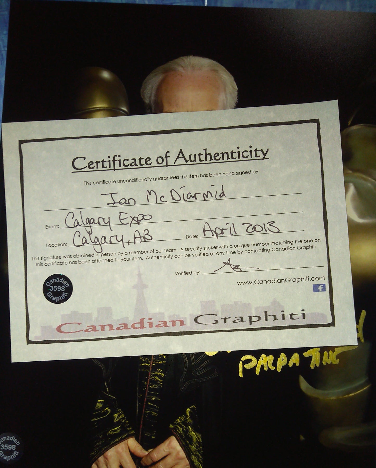 Ian McDiarmid Hand Signed Autograph 8x10 Photo COA Star Wars