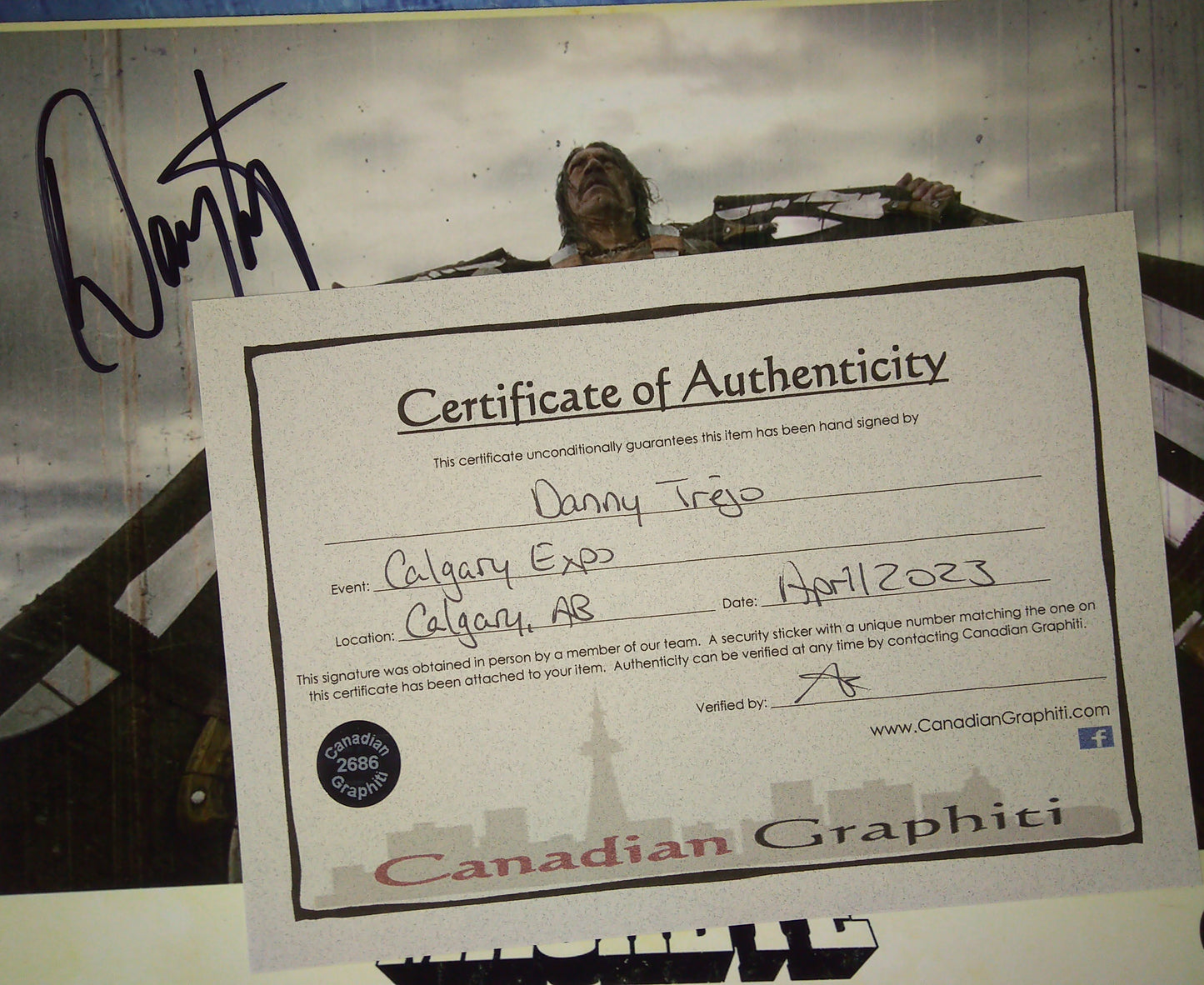 Danny Trejo Hand Signed Autograph 8x10 Photo COA Machete