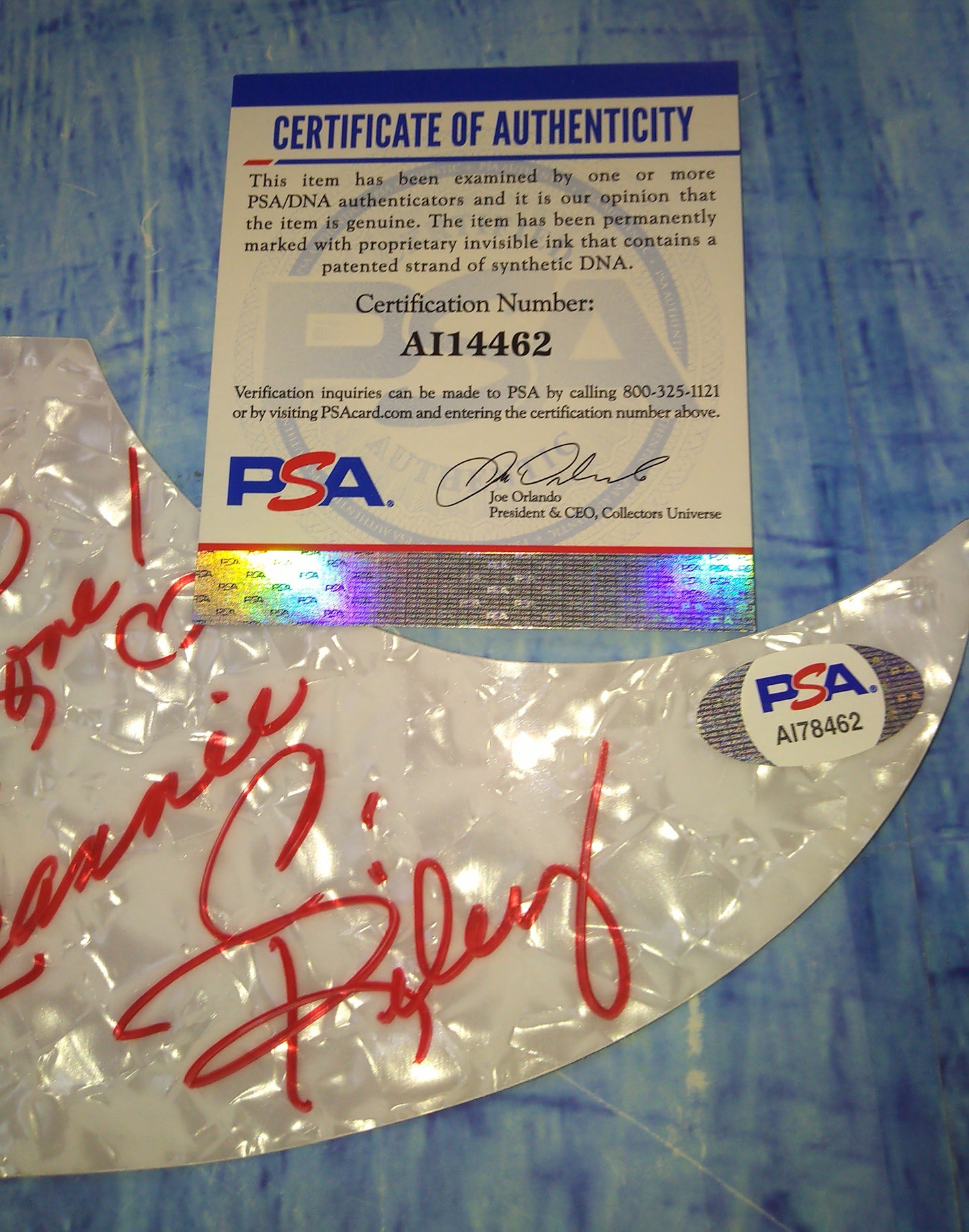 Jeannie C Riley Hand Signed Autograph Guitar Pick Guard PSA COA