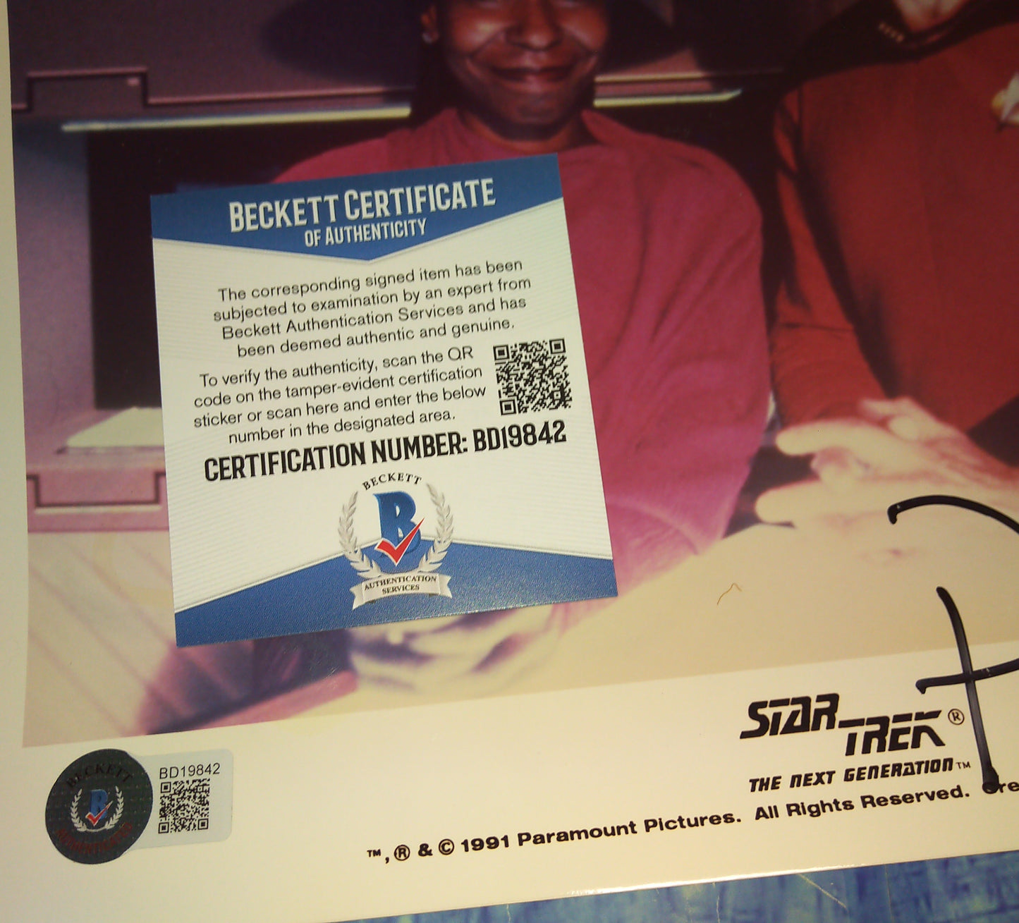 Patrick Stewart Hand Signed Autograph 8x10 Photo BAS COA Star Trek