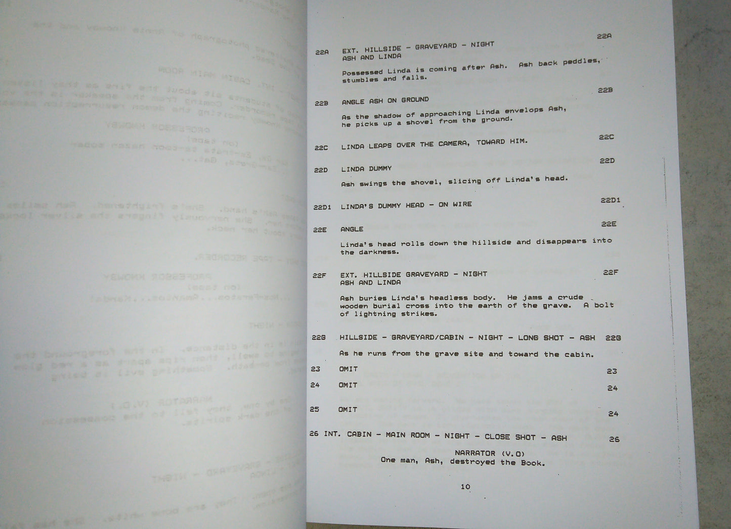 Evil Dead 2 Cast Hand Signed Autograph Script COA