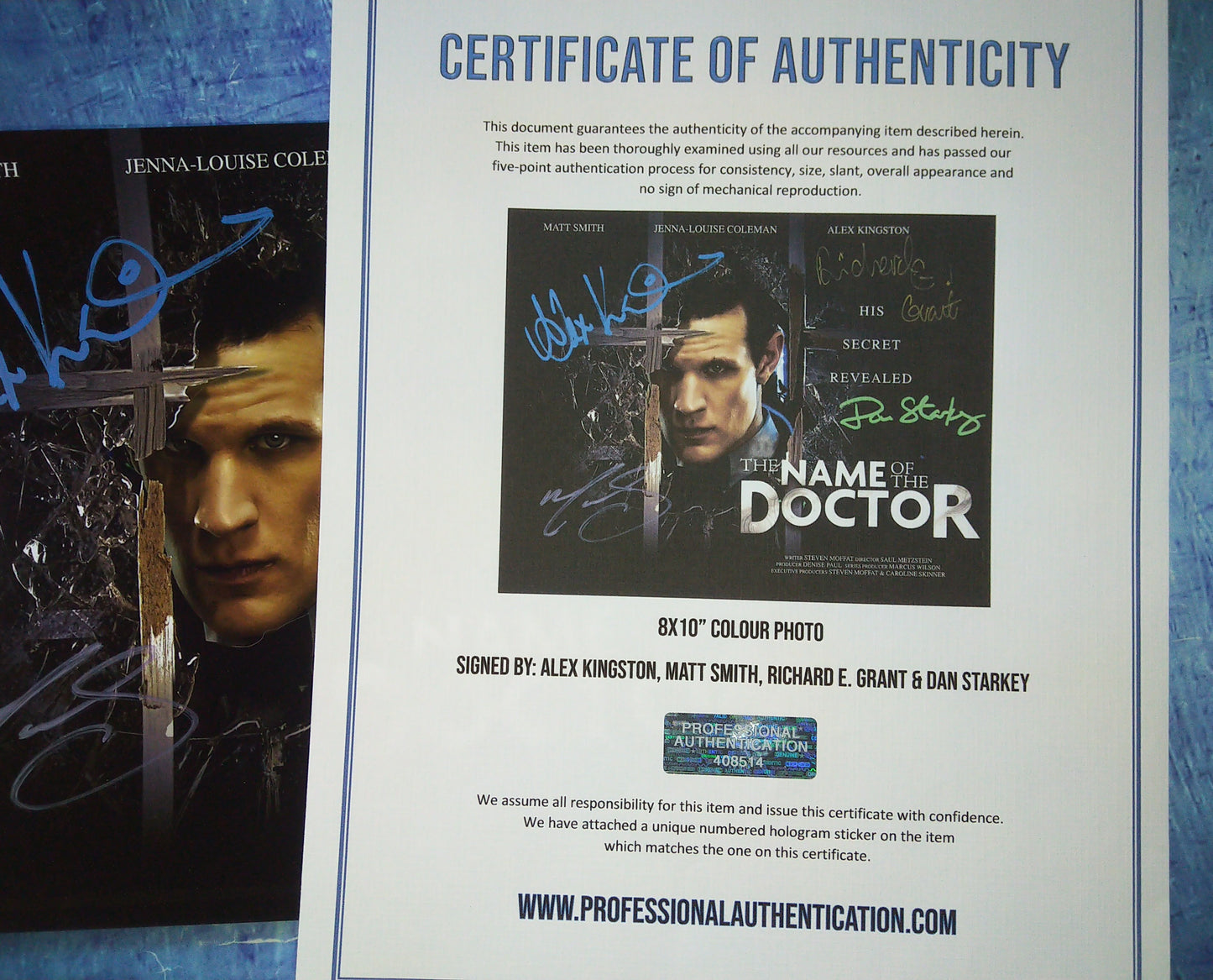 Doctor Who 4x Cast Hand Signed Autograph 8x10 Photo COA