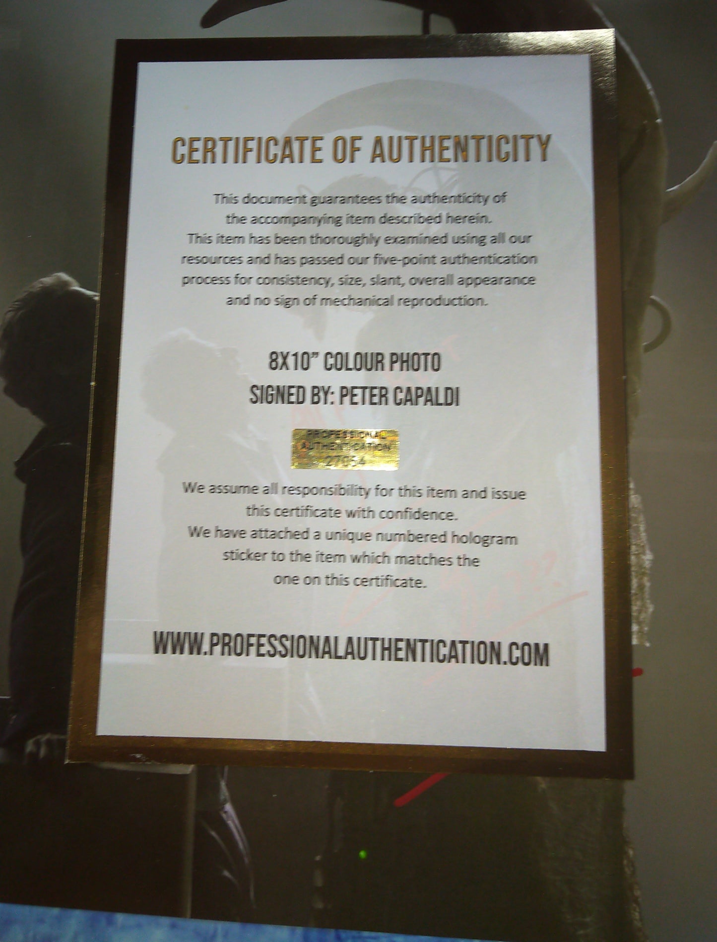 Peter Capaldi Hand Signed Autograph 8x10 Photo COA