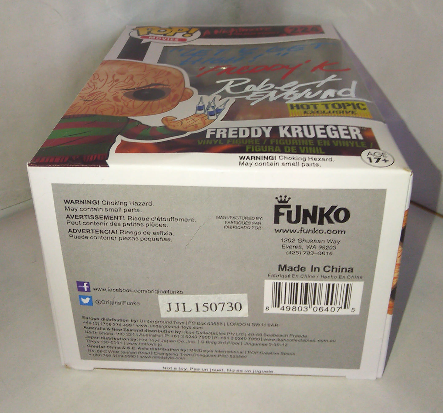 Robert Englund Hand Signed Autograph Freddy Krueger Funko Pop COA