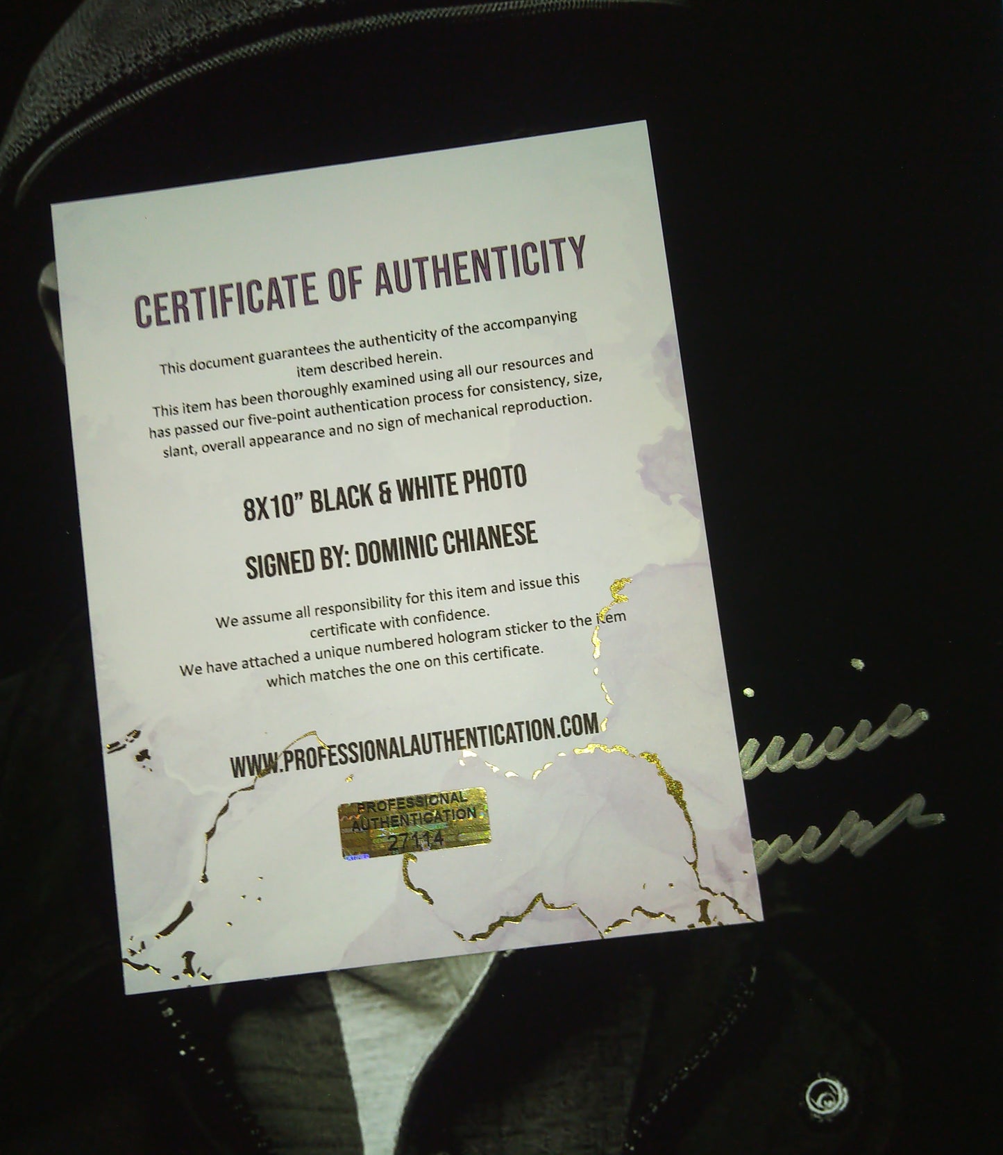 Dominic Chianese Hand Signed Autograph 8x10 Photo COA The Soprano's