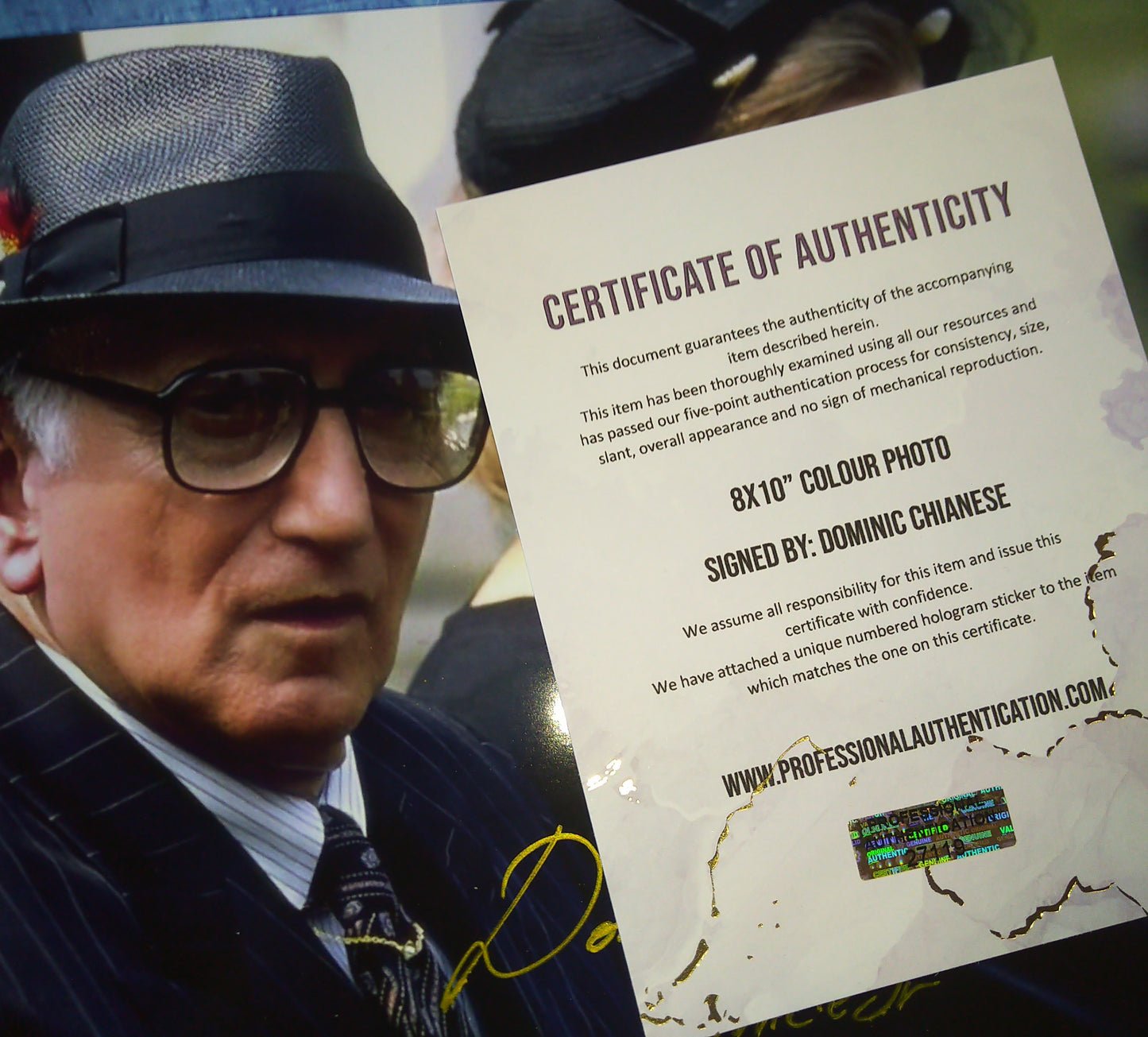 Dominic Chianese Hand Signed Autograph 8x10 Photo COA The Soprano's