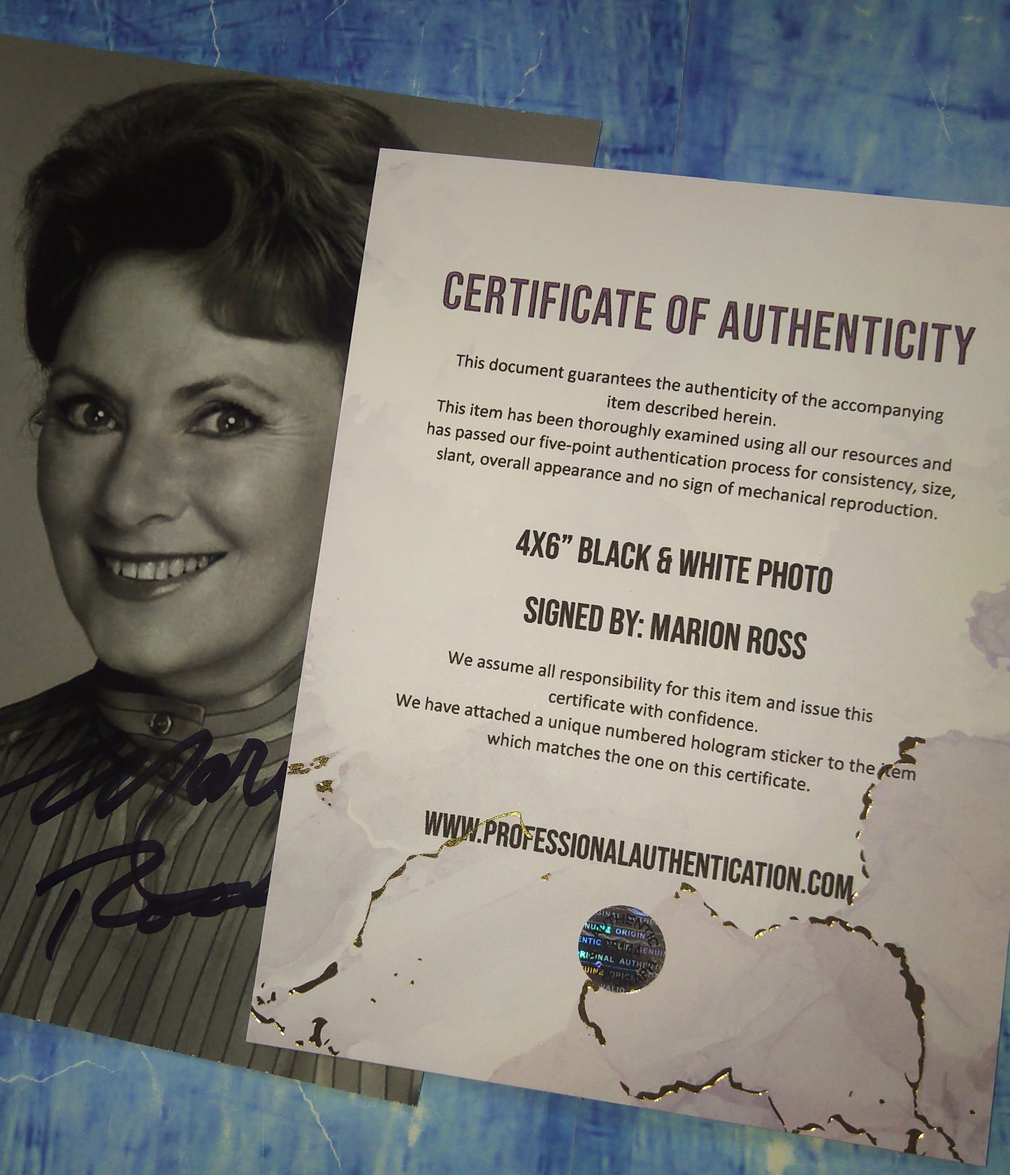 Marion Ross Hand Signed Autograph Photo COA Happy Days