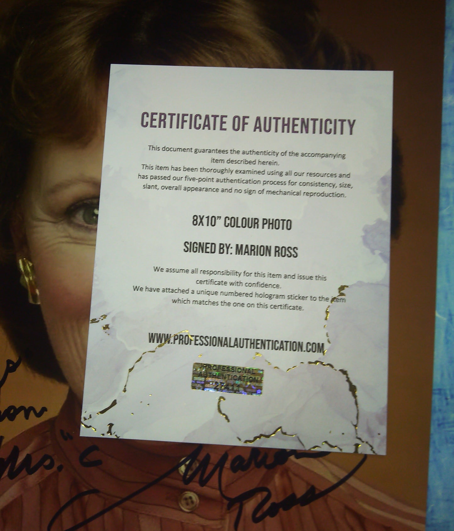 Marion Ross Hand Signed Autograph 8x10 Photo COA Happy Days