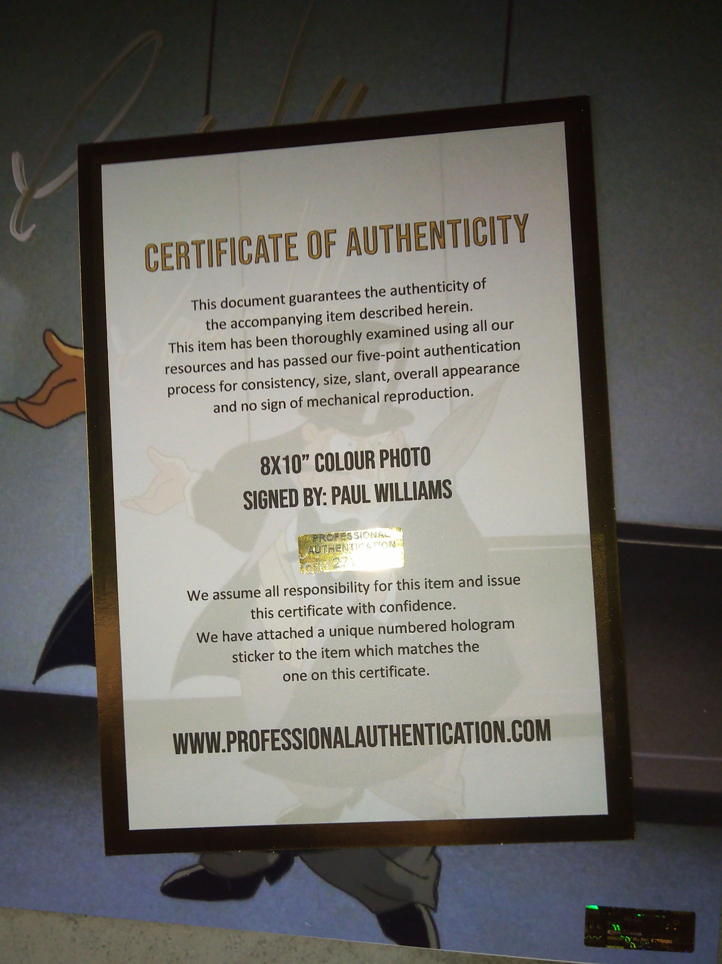 Paul Williams Hand Signed Autograph 8x10 Photo COA Batman Animated Series