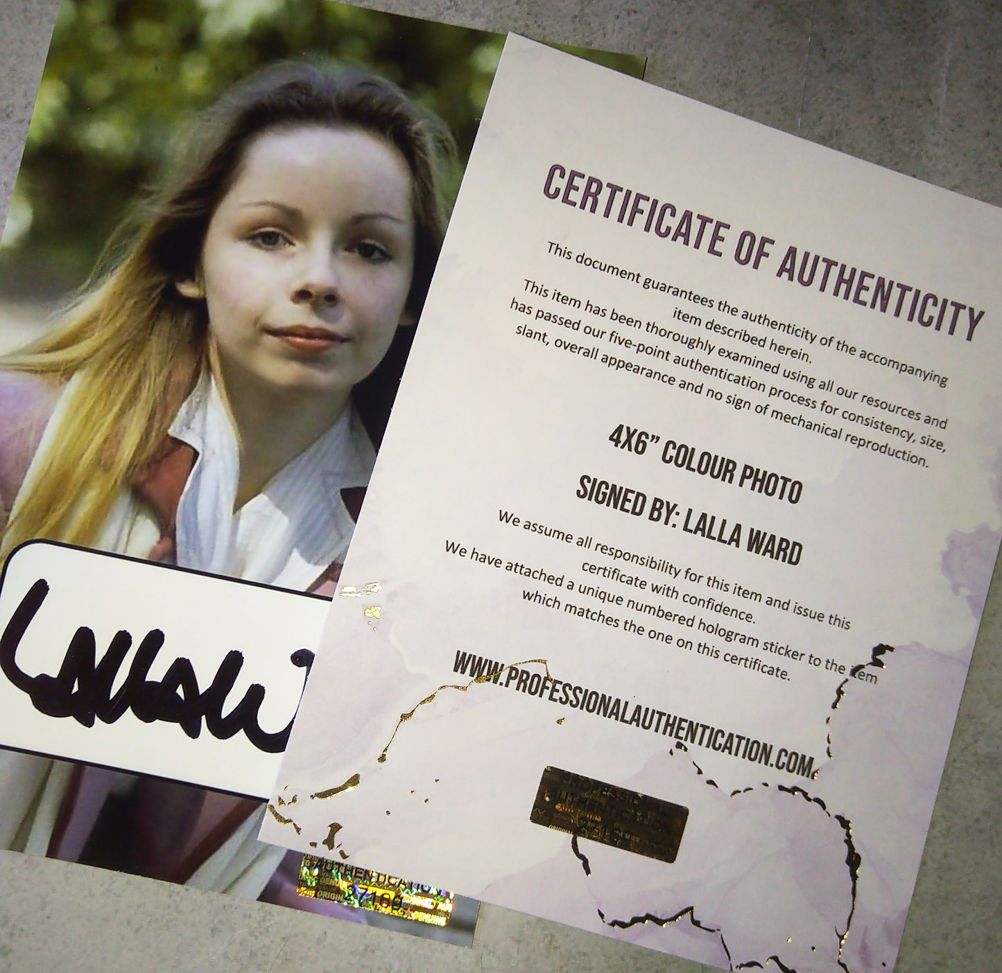 Lalla Ward Hand Signed Autograph Photo COA Doctor Who