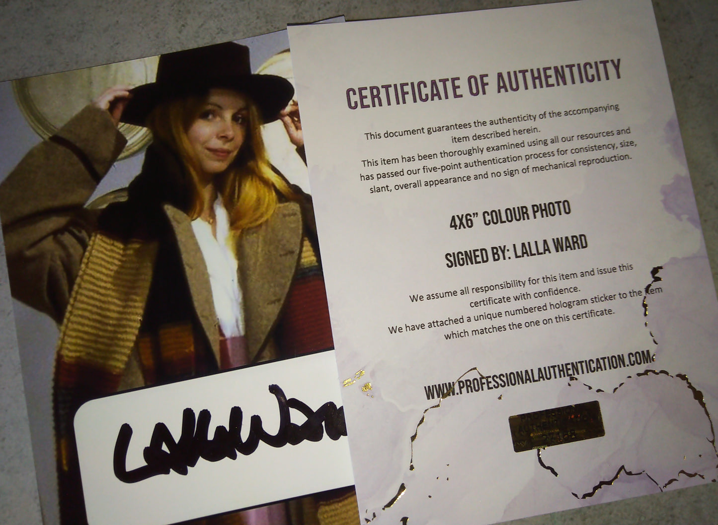 Lalla Ward Hand Signed Autograph Photo COA Doctor Who