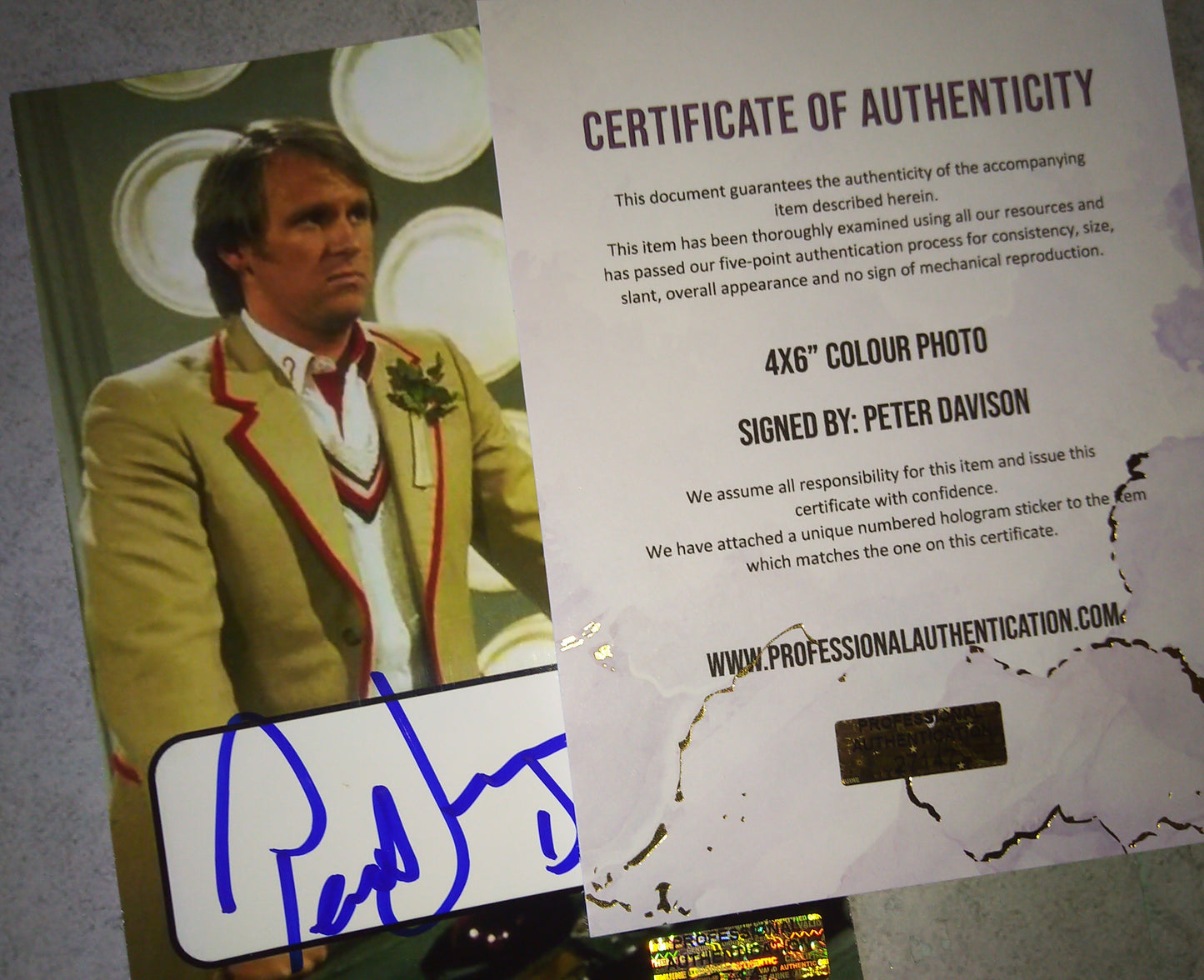 Peter Davison Hand Signed Autograph Photo COA