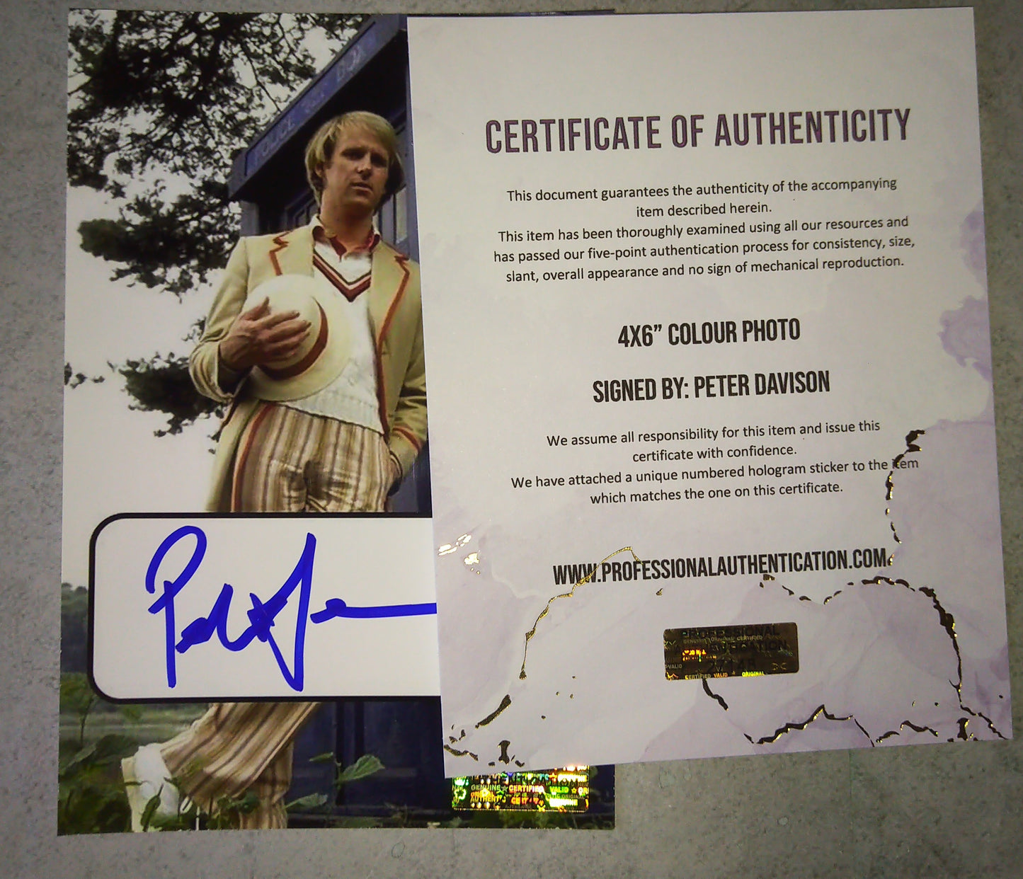 Peter Davison Hand Signed Autograph Photo COA