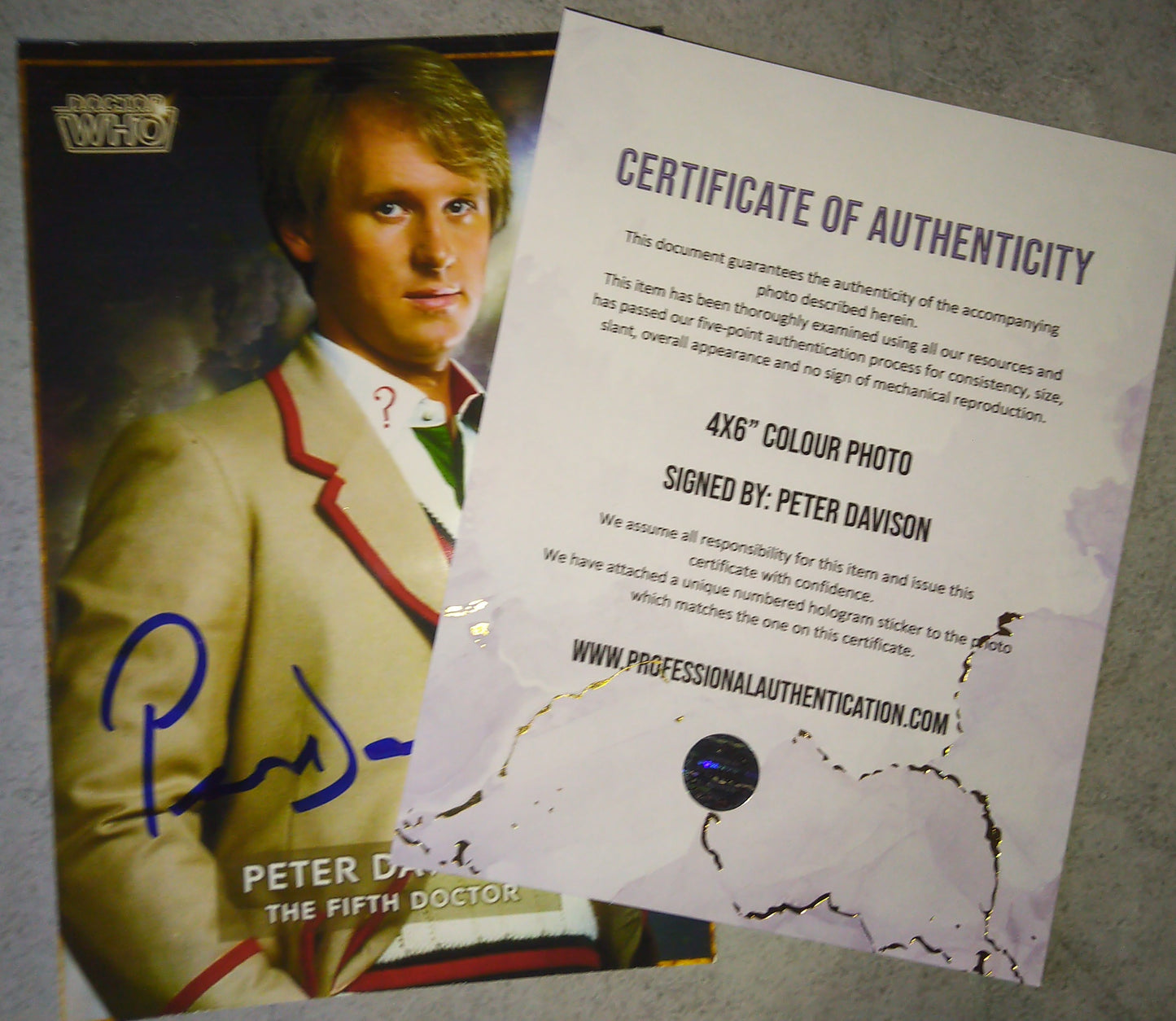 Peter Davison Hand Signed Autograph Photo COA