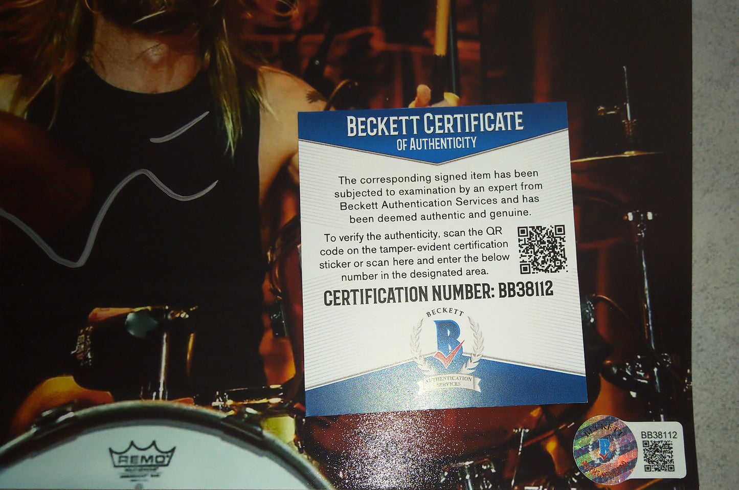 Taylor Hawkins Hand Signed Autograph 8x10 Photo BAS COA Foo Fighters