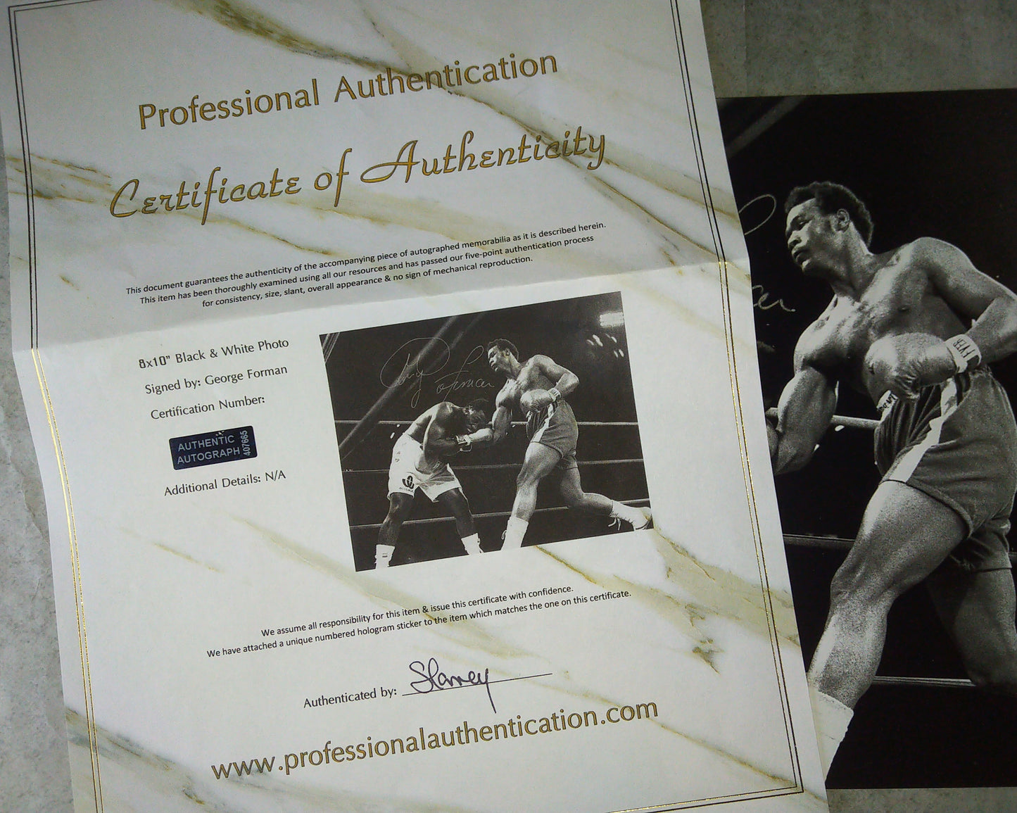 George Foreman Hand Signed Autograph 8x10 Photo COA