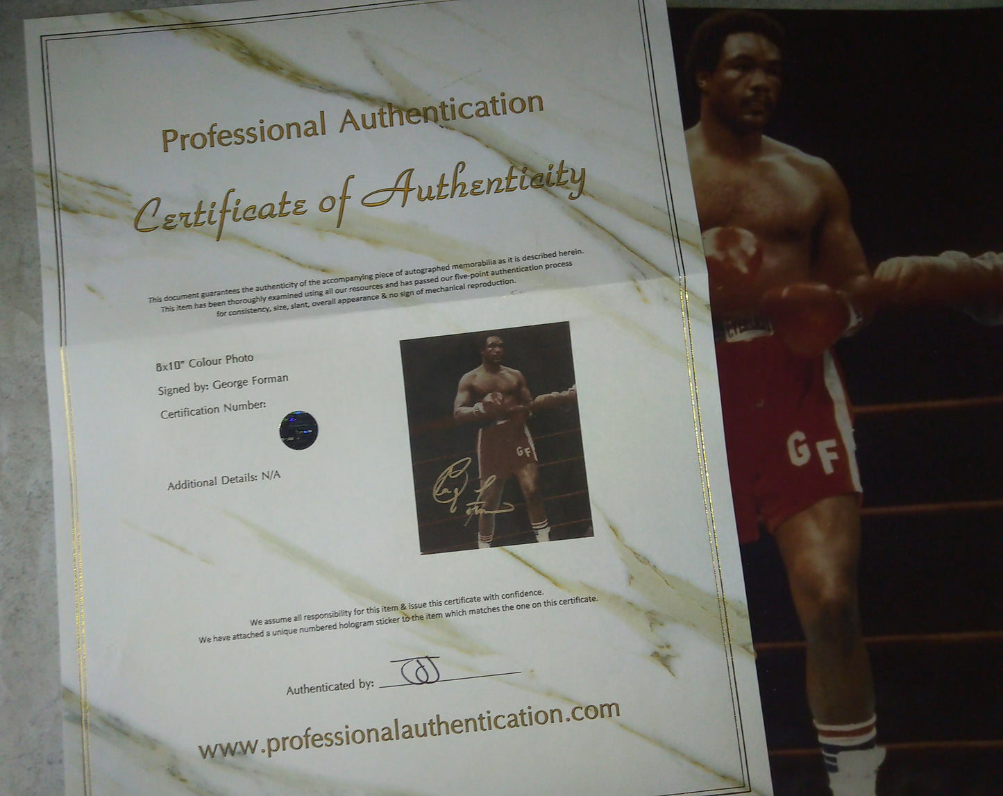 George Foreman Hand Signed Autograph 8x10 Photo COA