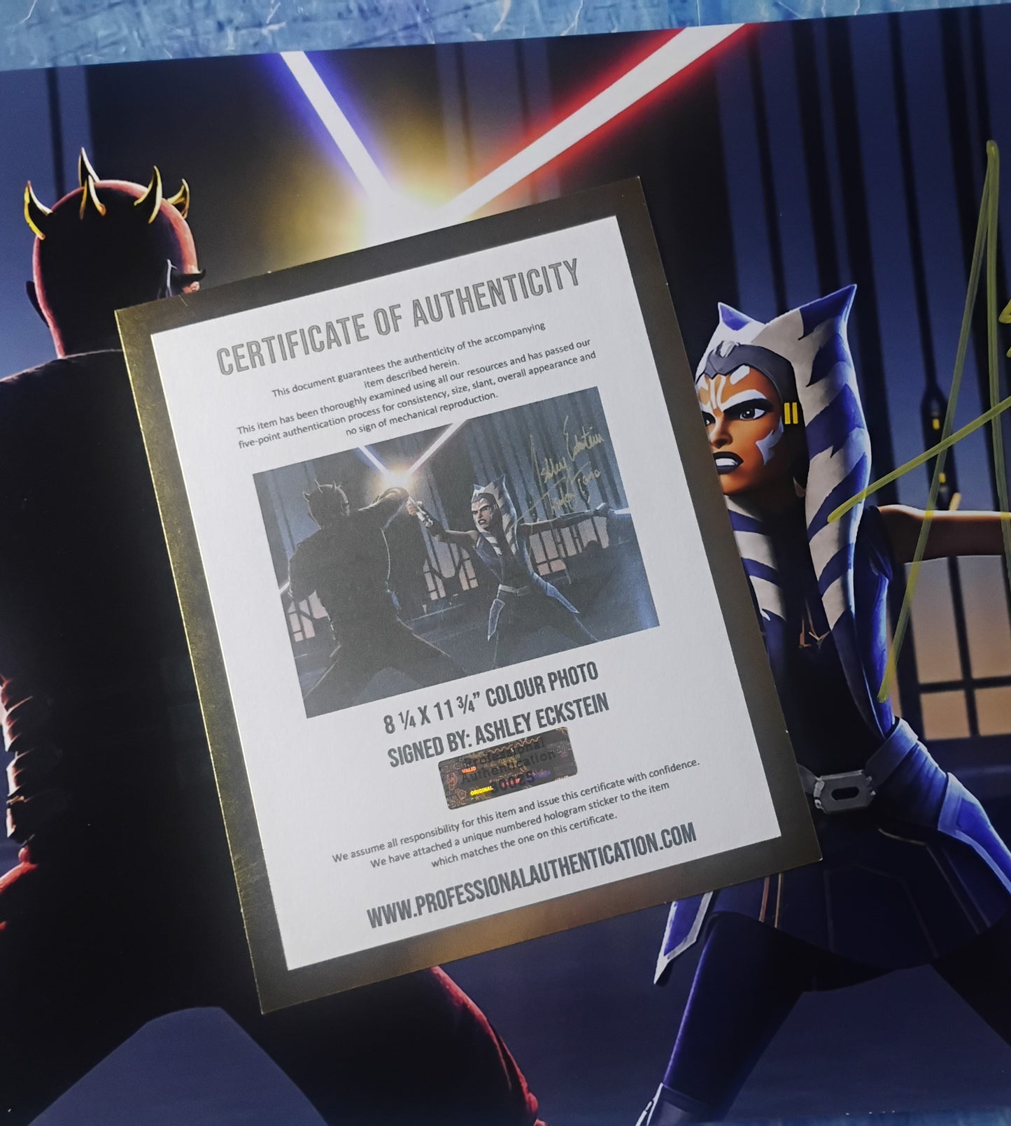 Ashley Eckstein Hand Signed Autograph Photo COA Star Wars Clone Wars