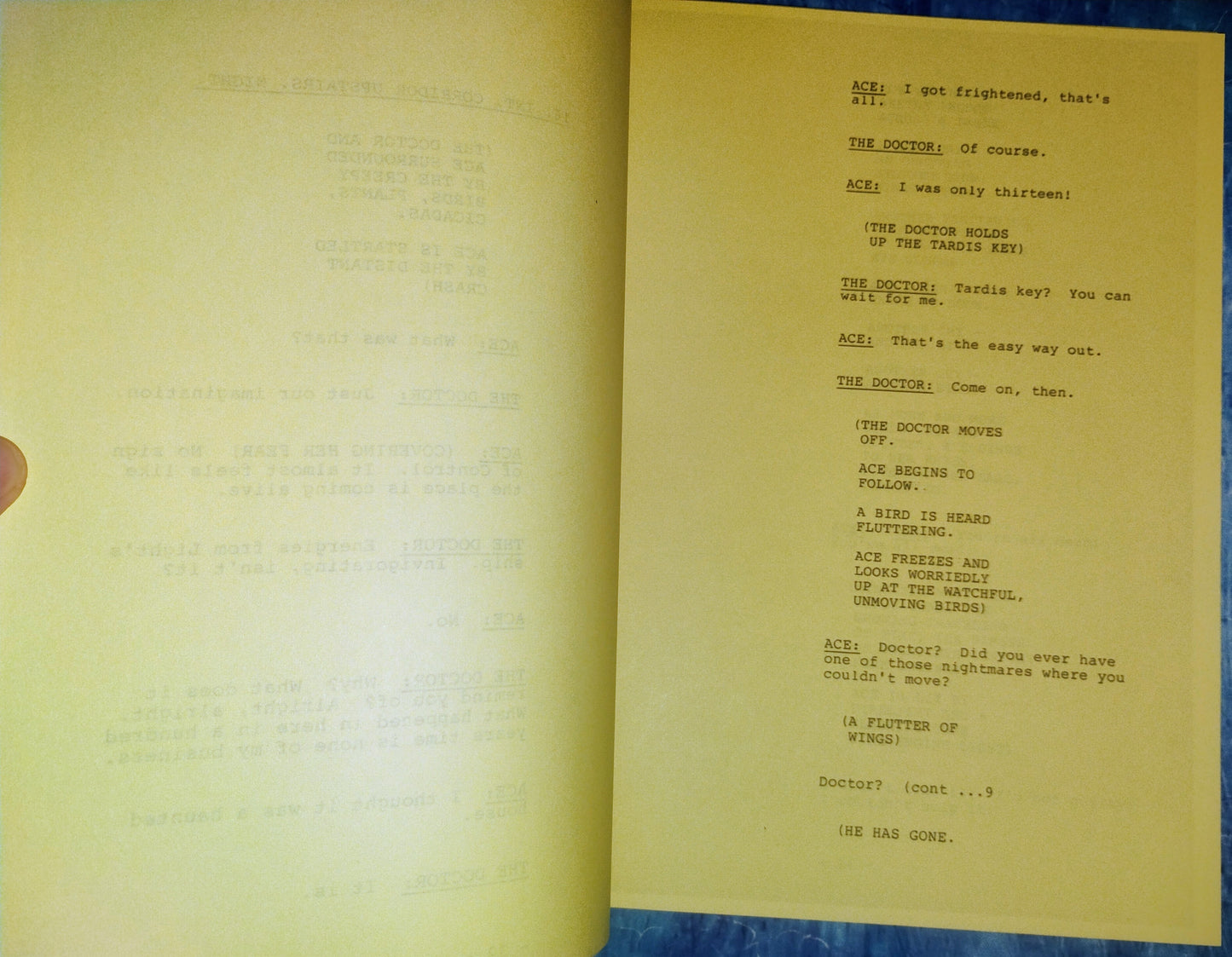 Sylvester McCoy Hand Signed Autograph Doctor Who Script COA