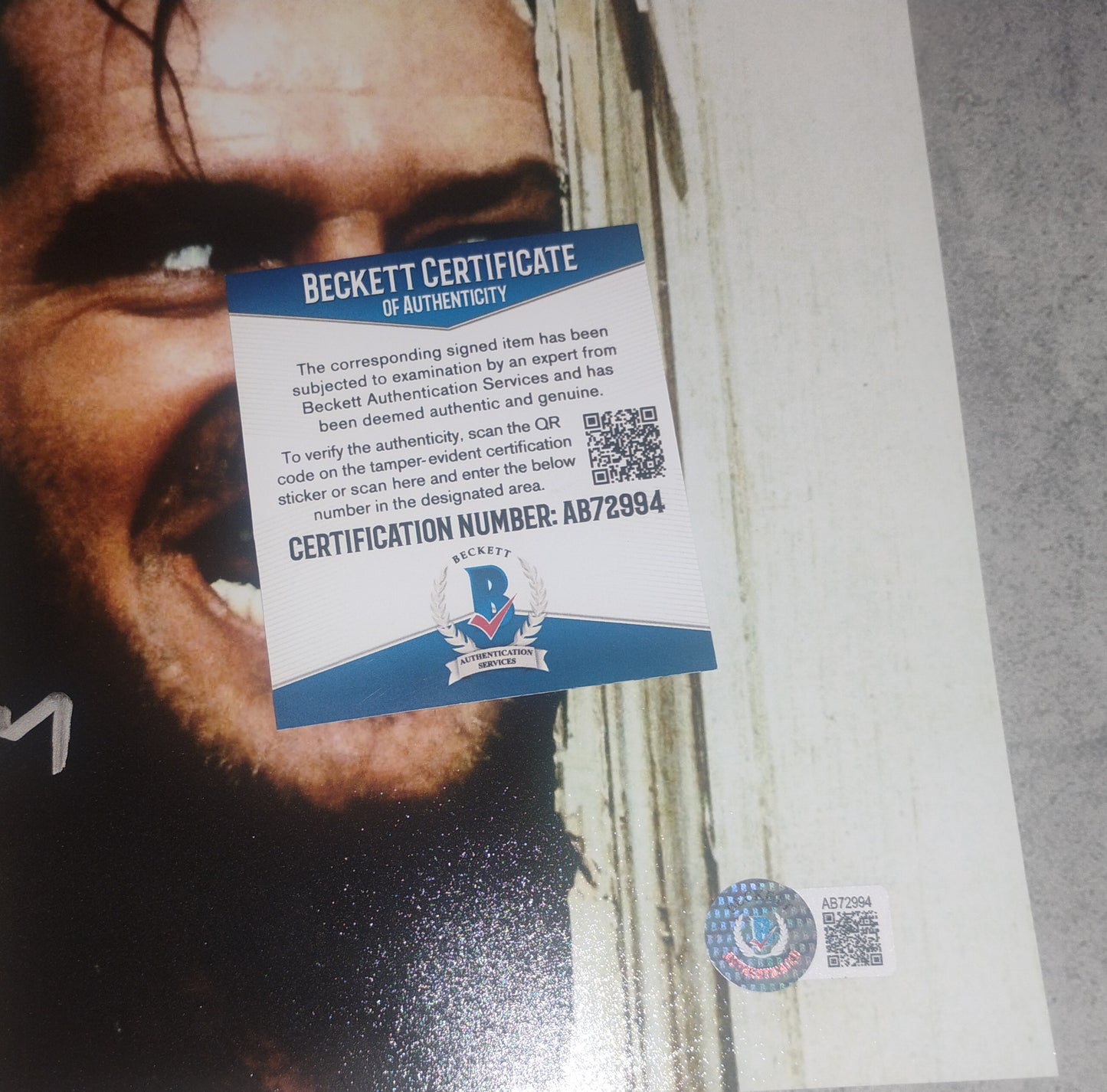 Jack Nicholson Hand Signed Autograph 8x10 Photo BAS COA The Shining