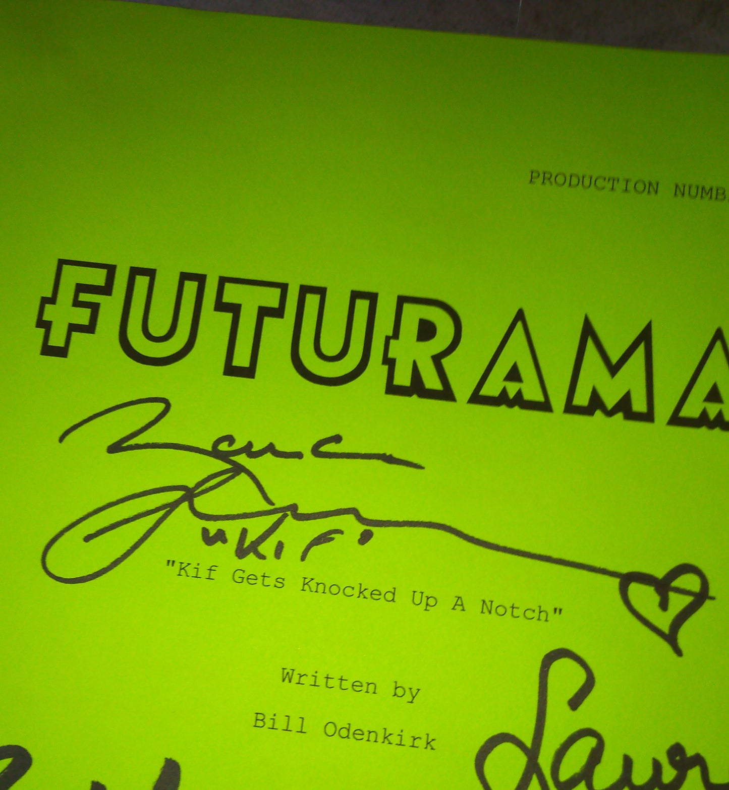 Futurama 4x Cast Hand Signed Autograph Script COA