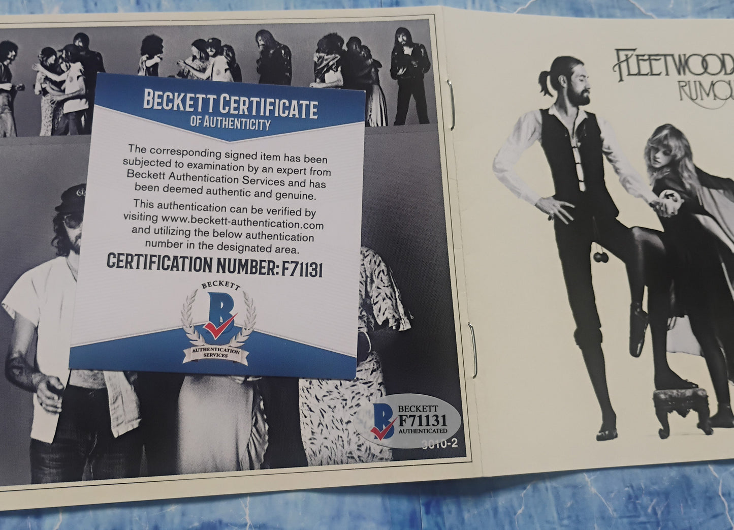 Mick Fleetwood Hand Signed Autograph Rumours CD Booklet BAS COA