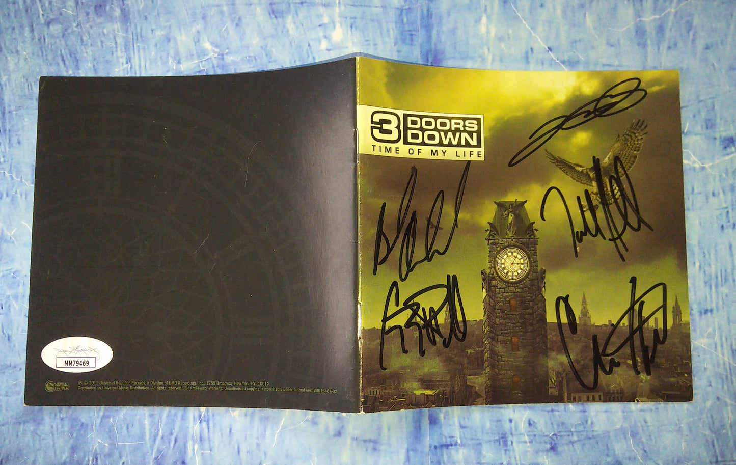 3 Doors Down Hand Signed Autograph CD Booklet JSA COA Brad Arnold