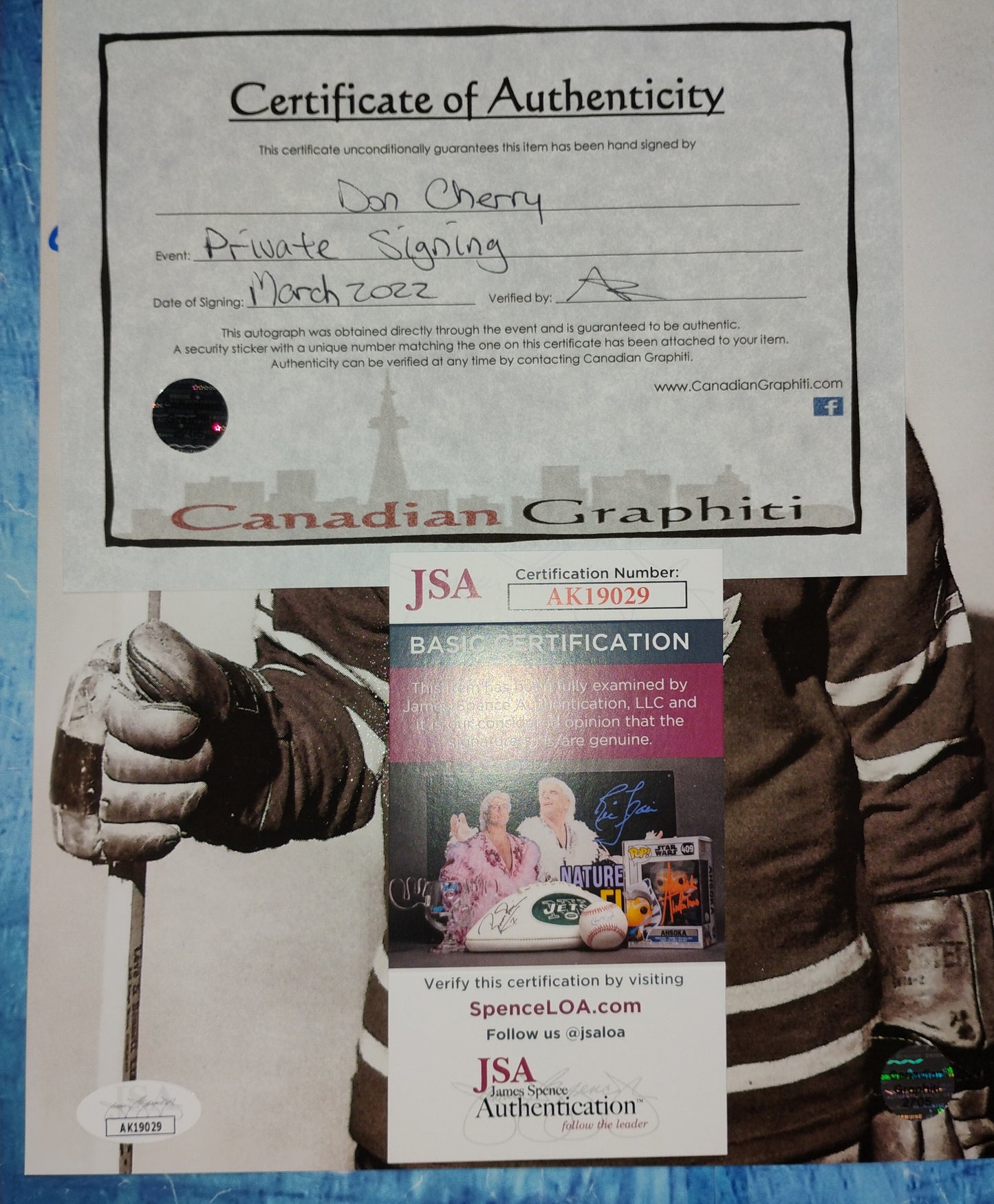 Don Cherry Hand Signed Autograph 8x10 Photo JSA COA Hockey Night In Canada