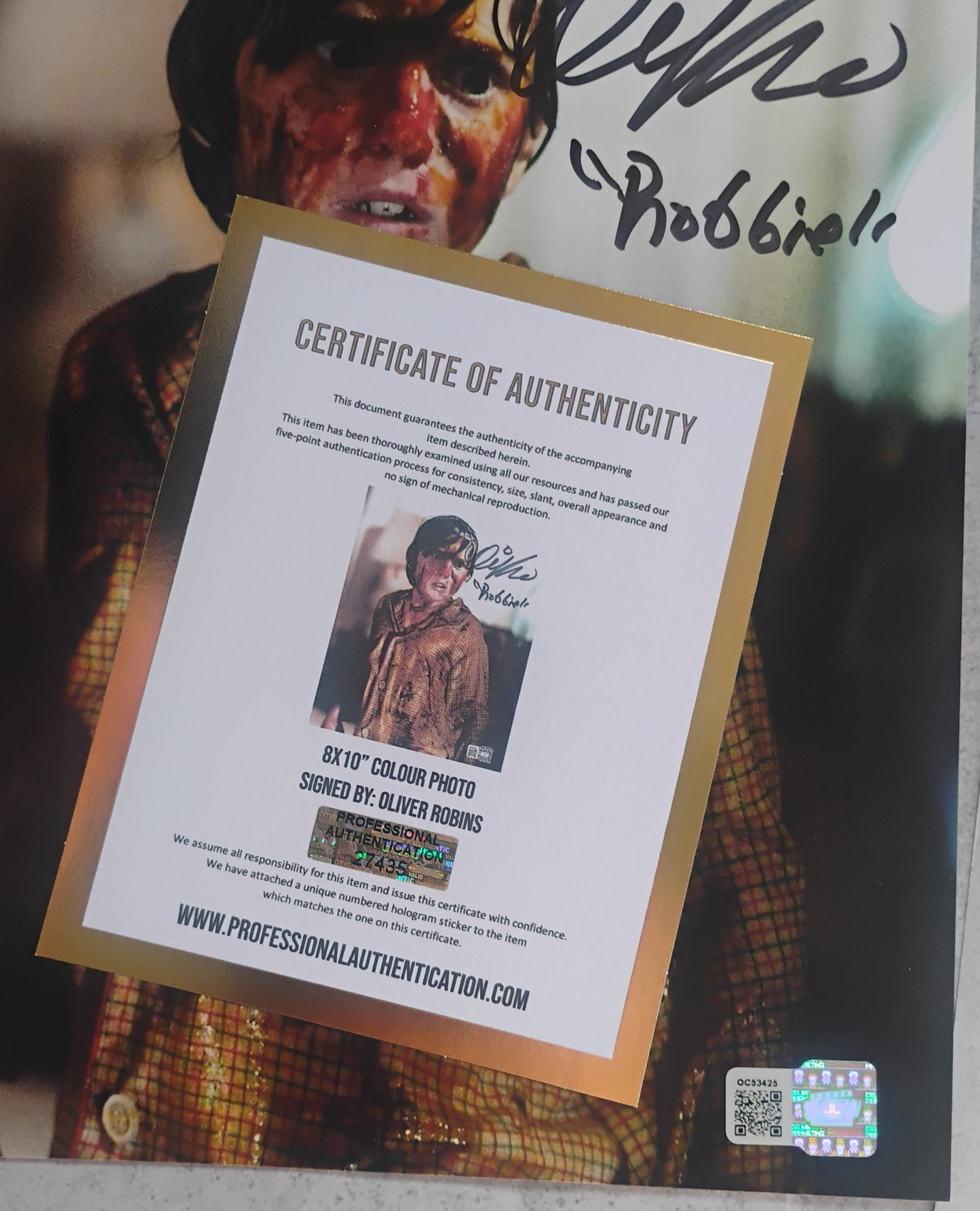 Oliver Robins Hand Signed Autograph 8x10 Photo COA Poltergeist