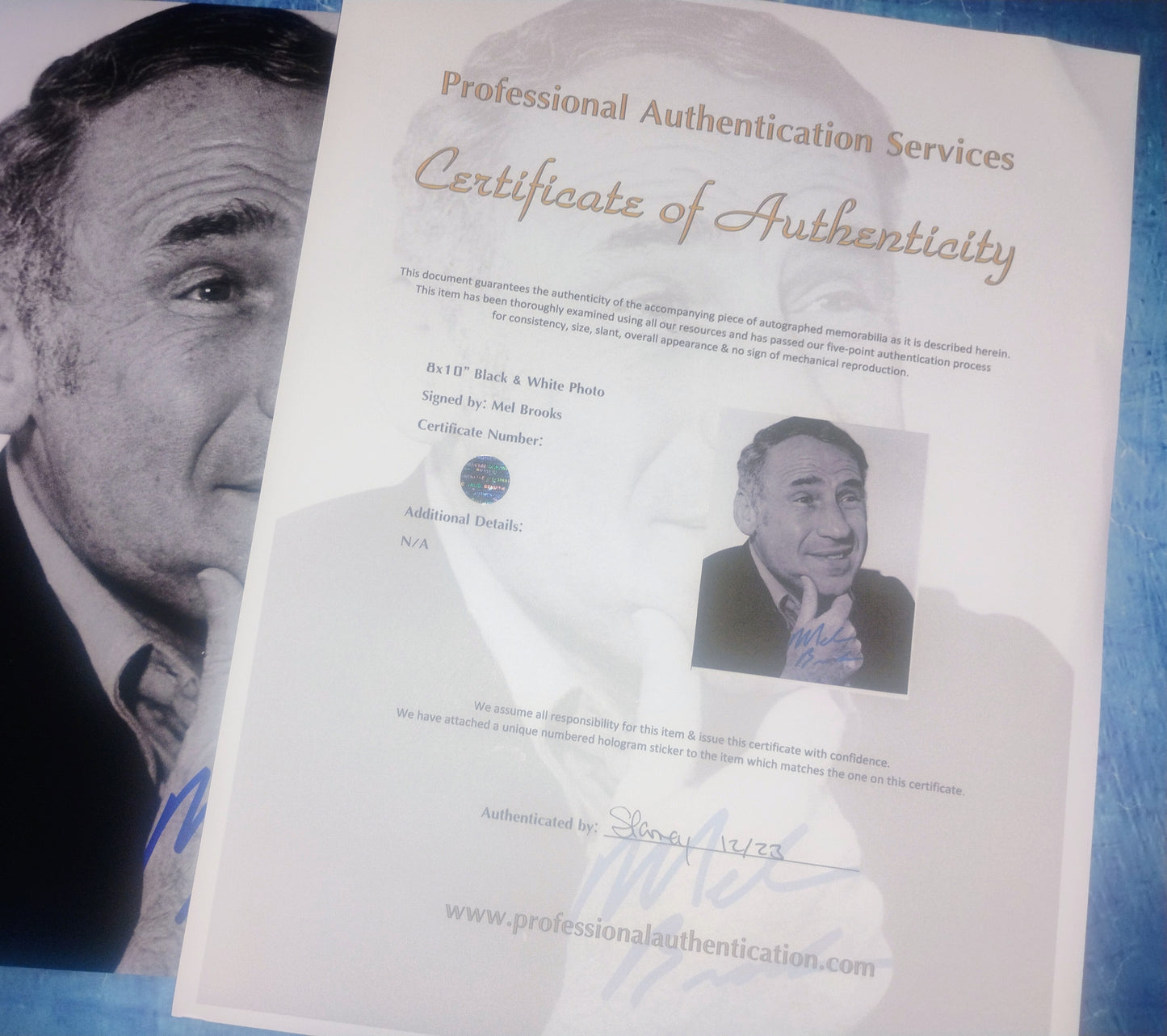 Mel Brooks Hand Signed Autograph 8x10 Photo COA