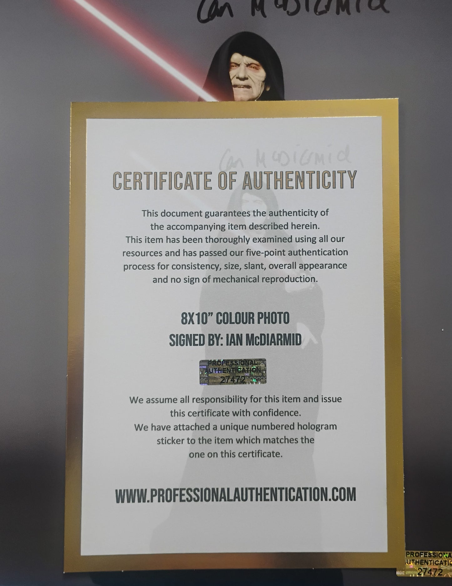 Ian McDiarmid Hand Signed Autograph 8x10 Photo COA Star Wars