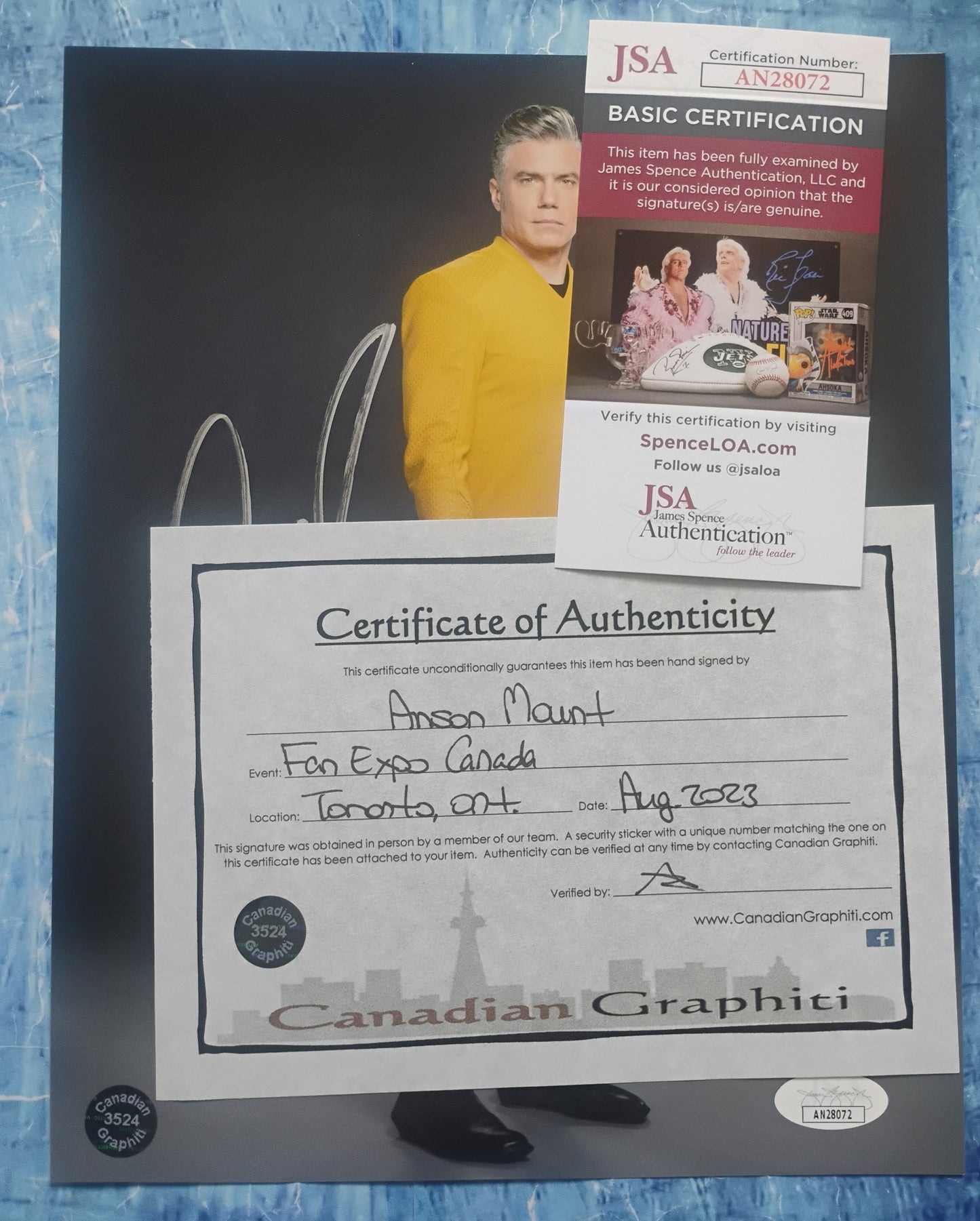 Anson Mount Hand Signed Autograph 8x10 Photo JSA COA Star Trek
