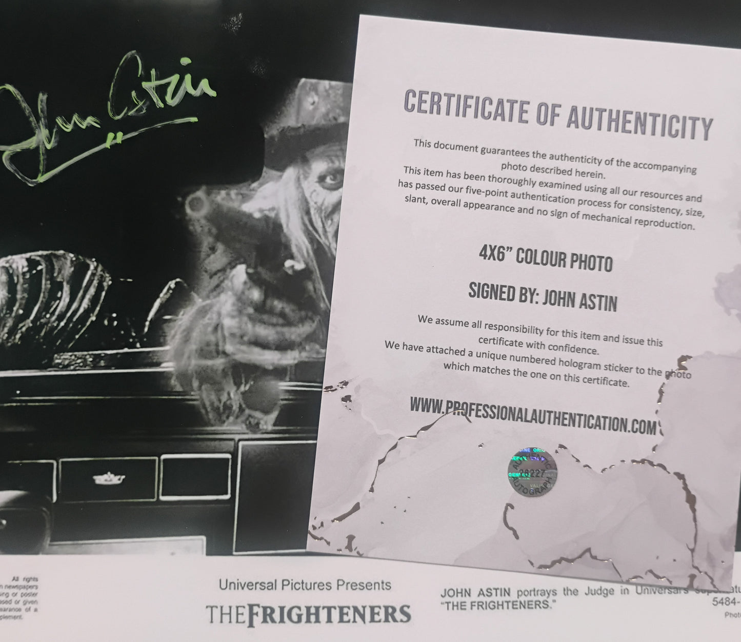 John Astin Hand Signed Autograph 8x10 Photo COA The Frighteners