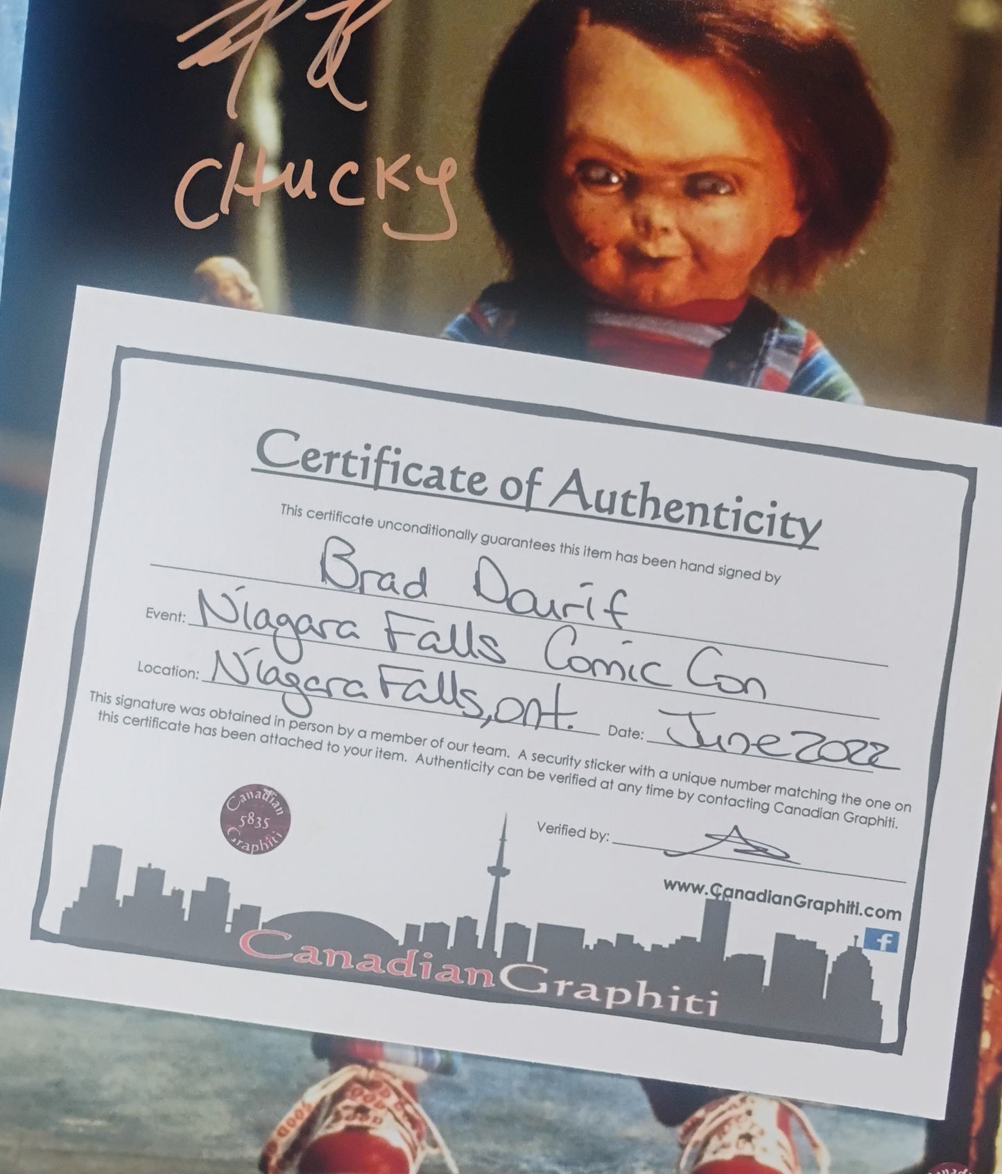 Brad Dourif Hand Signed Autograph 8x10 Photo COA Child's Play