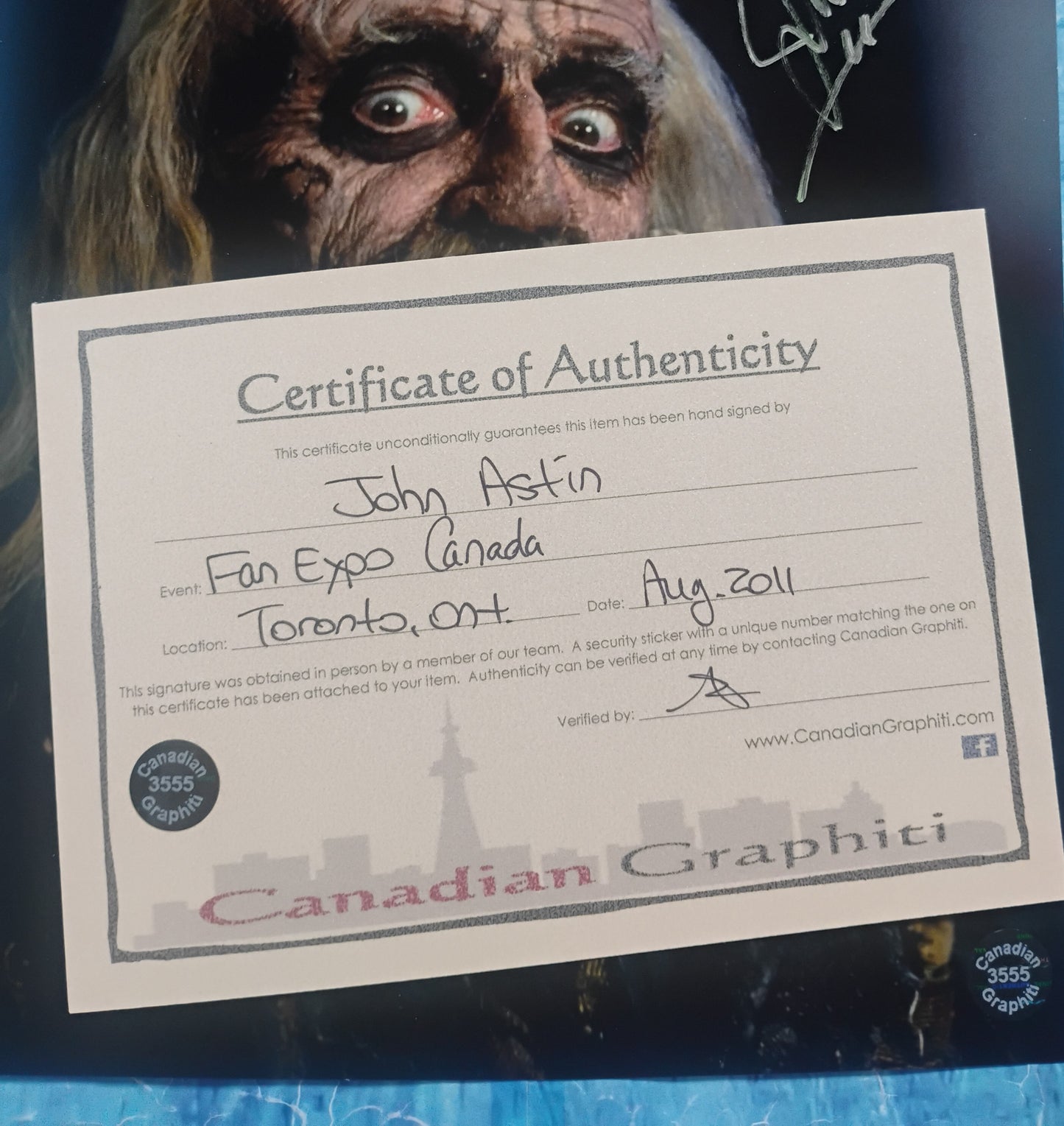 John Astin Hand Signed Autograph 8x10 Photo COA The Frighteners