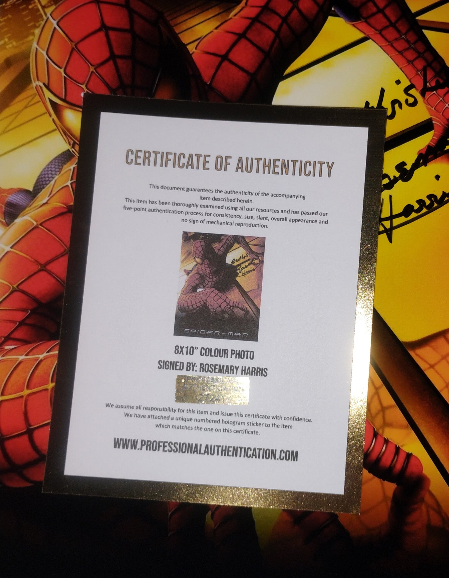 Rosemary Harris Hand Signed Autograph 8x10 Photo COA Spider-man