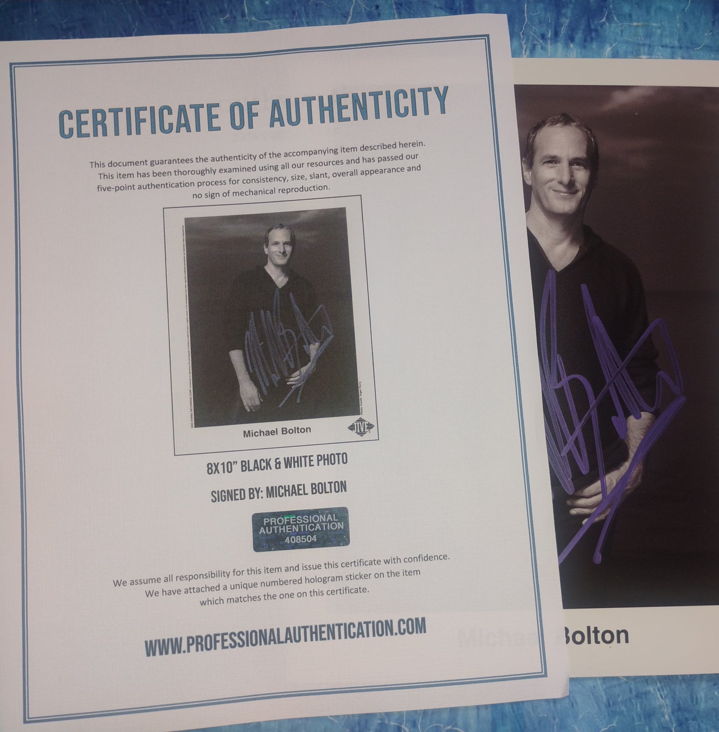 Michael Bolton Hand Signed Autograph 8x10 Photo COA