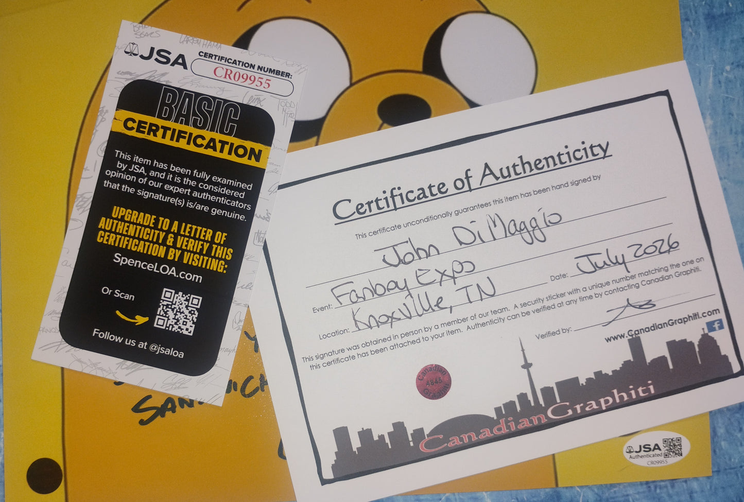John DiMaggio Hand Signed Autograph 8x10 Photo JSA COA Adventure Time