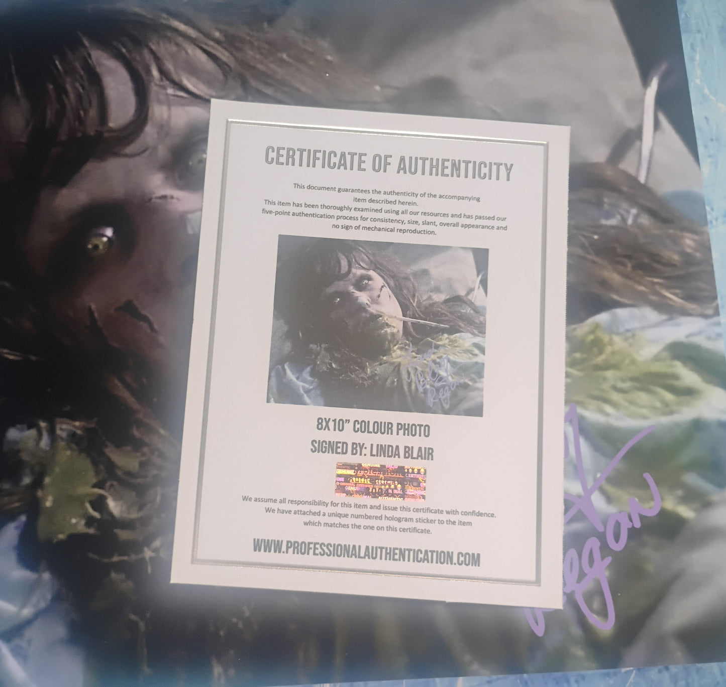 Linda Blair Hand Signed Autograph 8x10 Photo COA The Exorcist